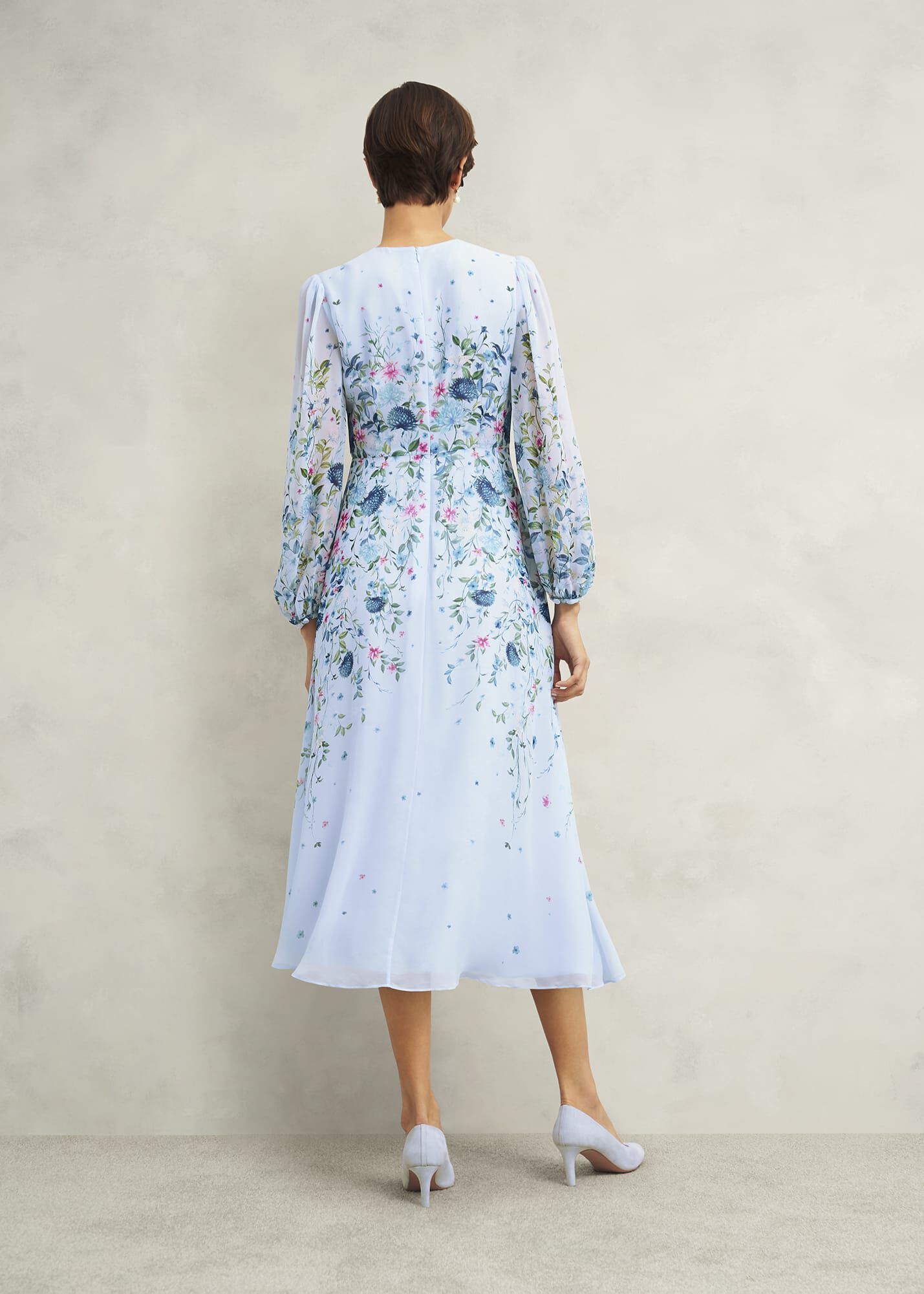 Petite Caversham Floral Silk Dress