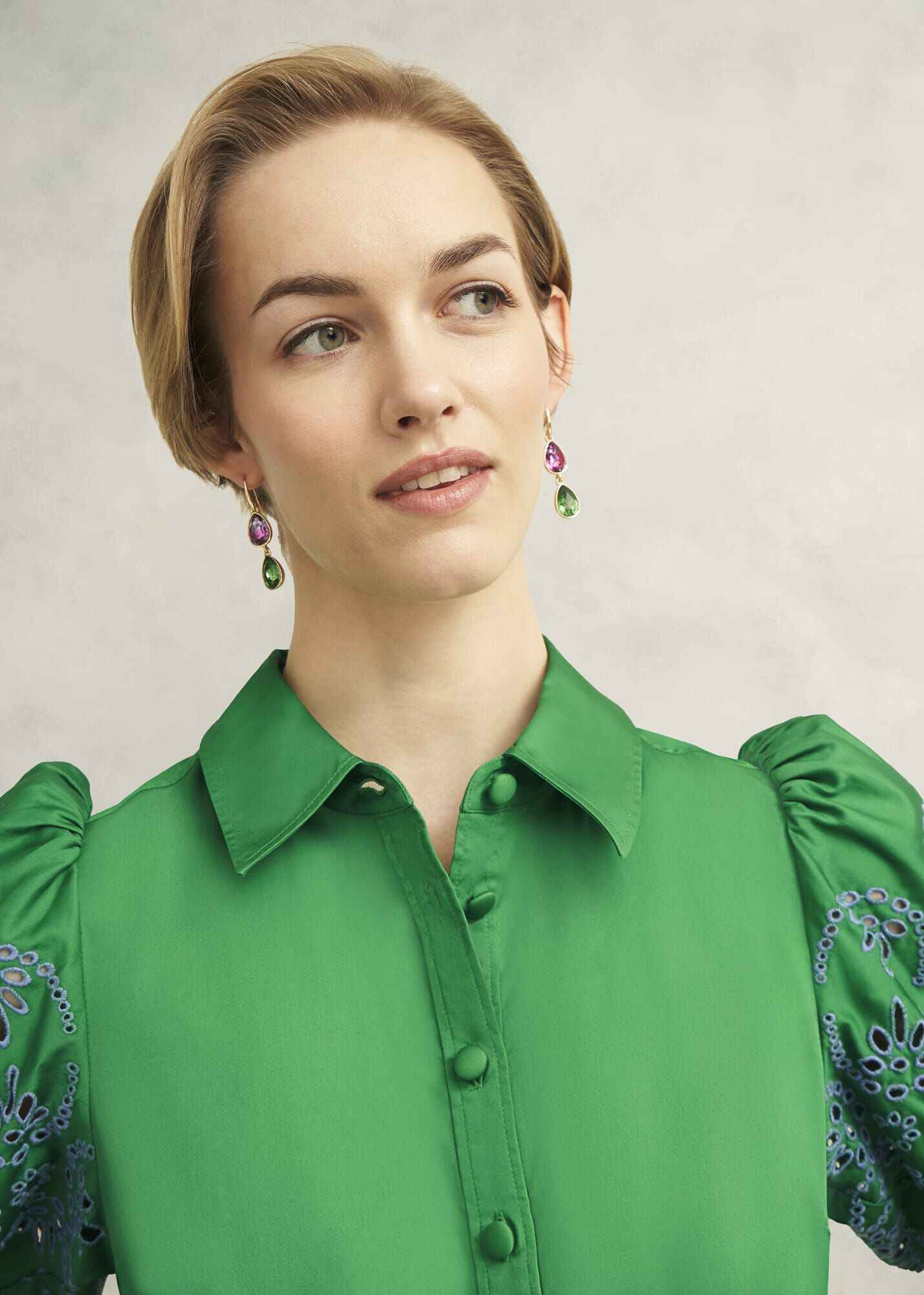 Rosette Broderie Dress