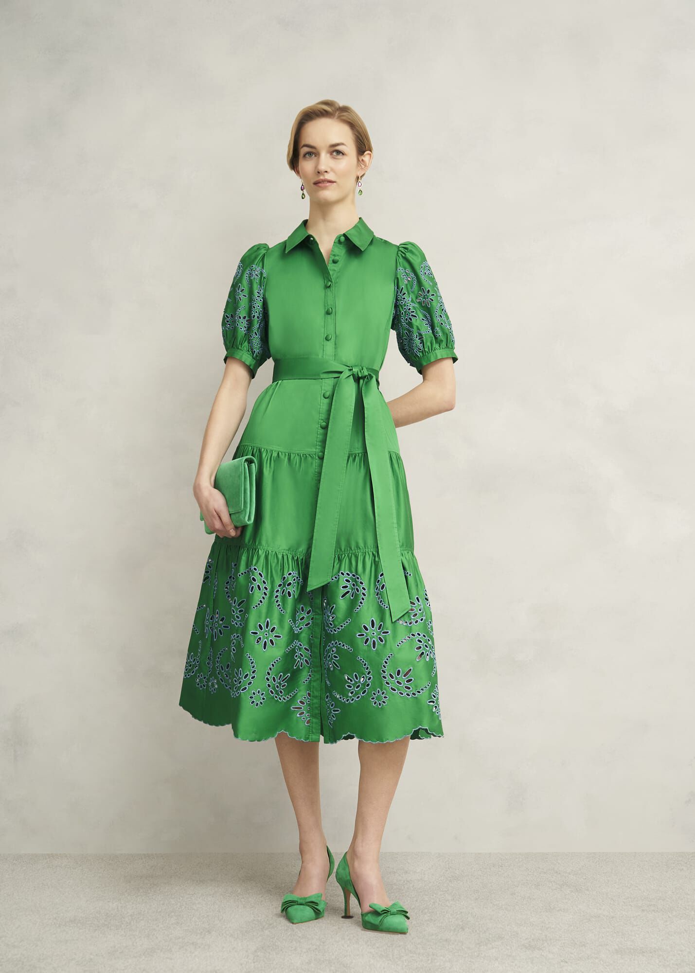 Rosette Broderie Dress