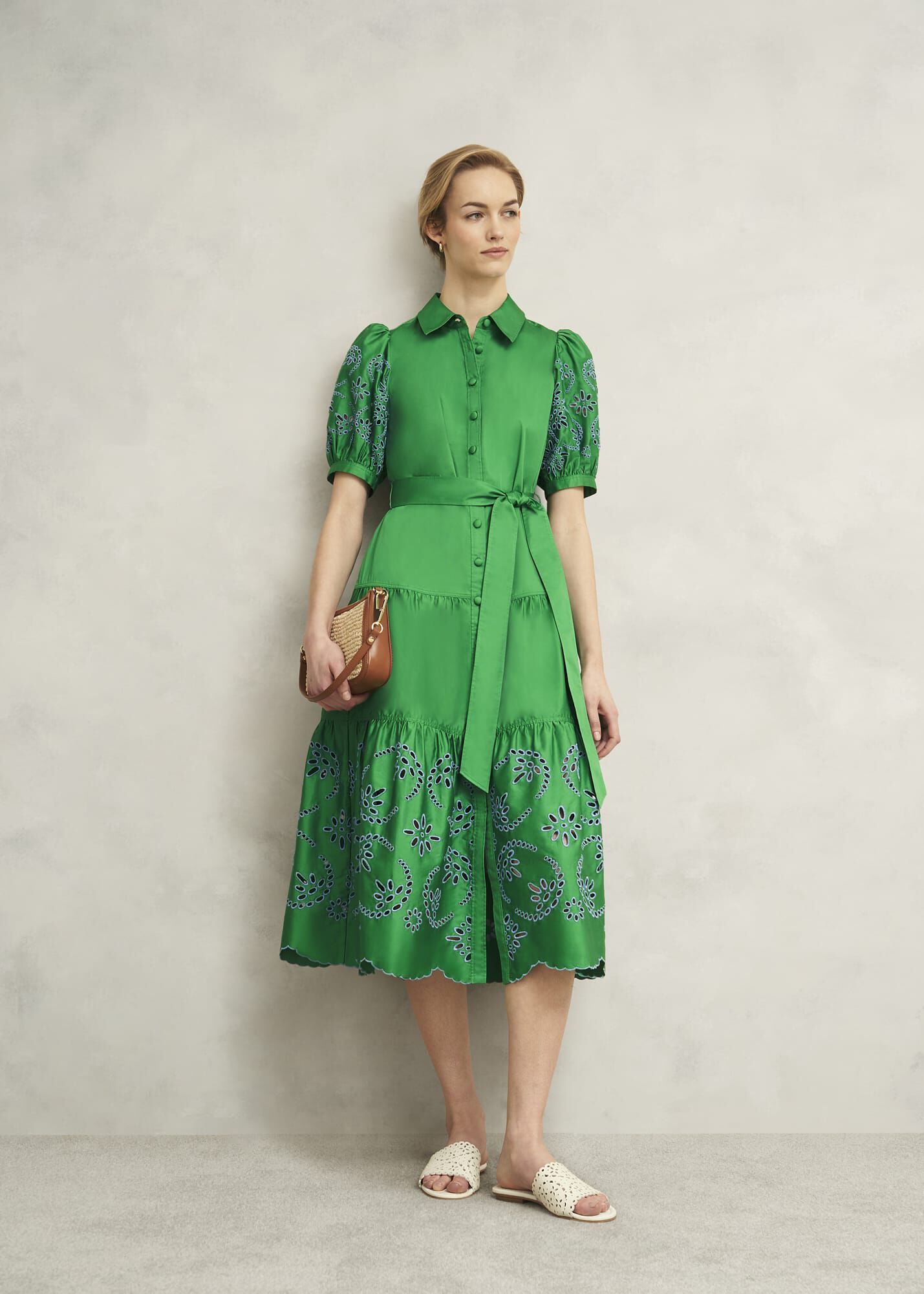 Rosette Broderie Dress