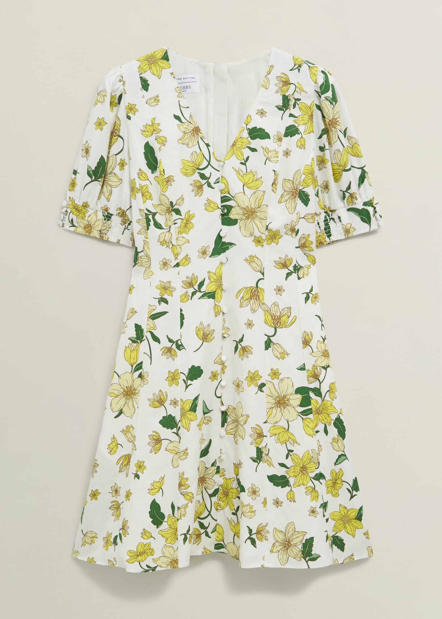 Coniston Floral Linen Blend Mini Dress