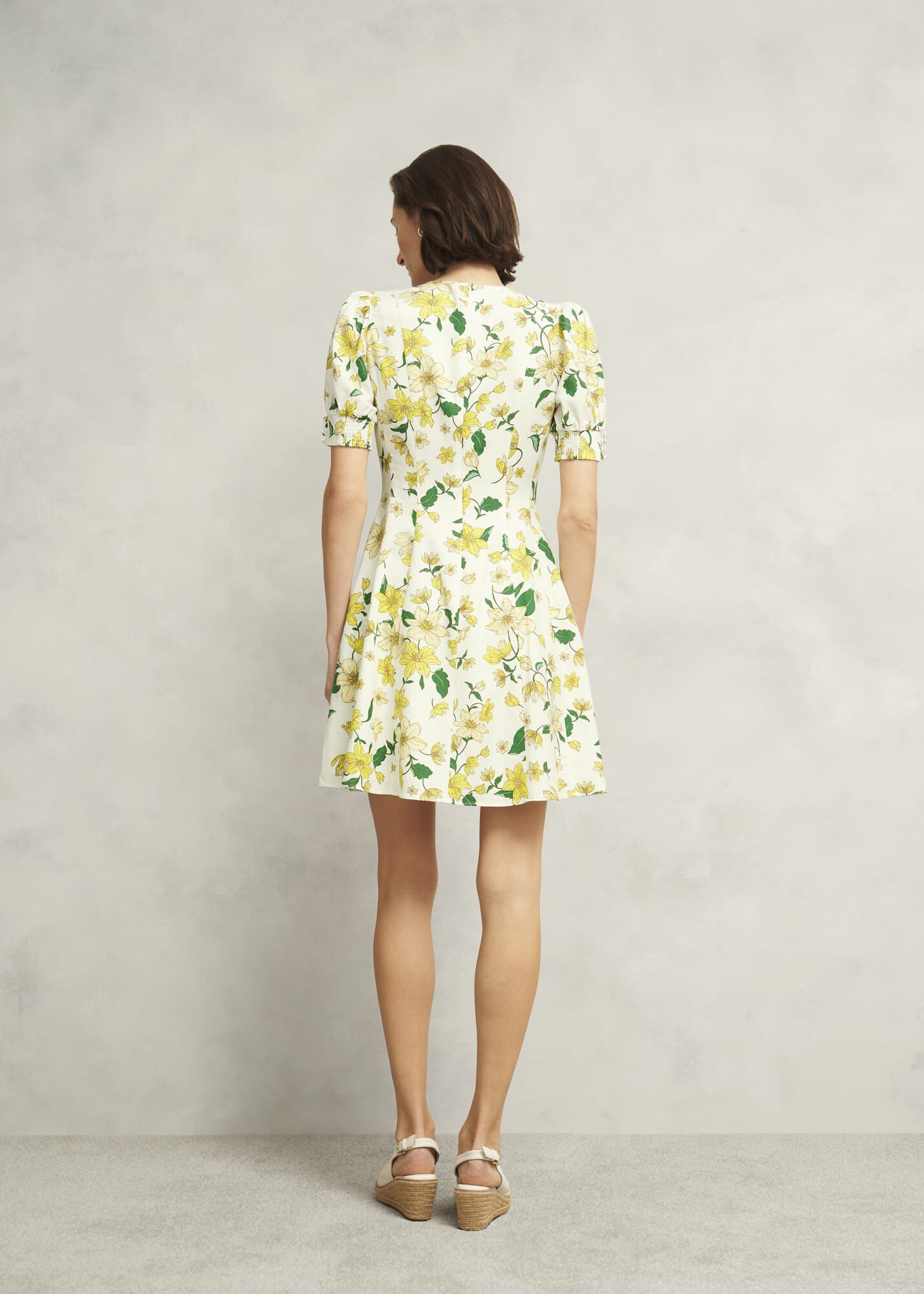 Coniston Floral Linen Blend Mini Dress