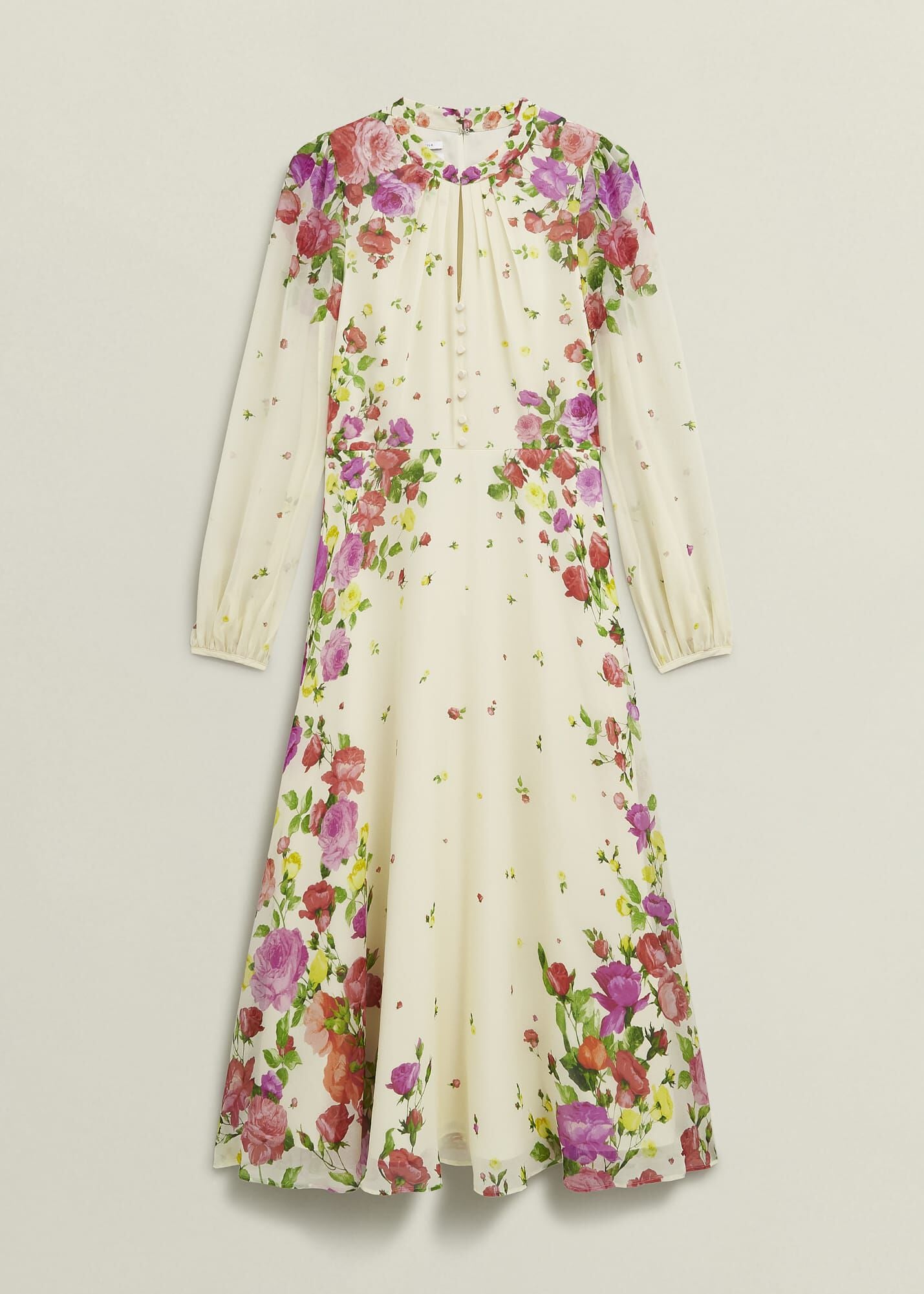 Eva Floral Silk Dress