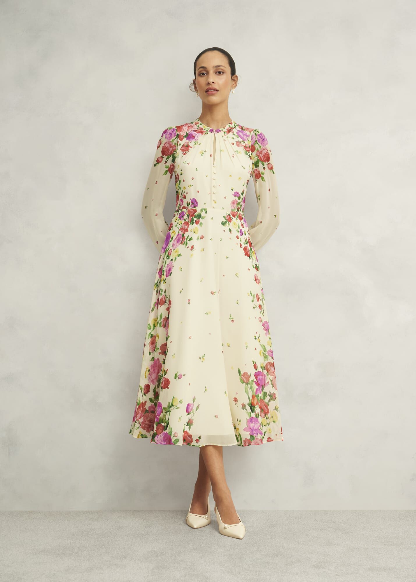 Eva Floral Silk Dress