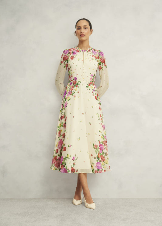 Eva Floral Silk Dress