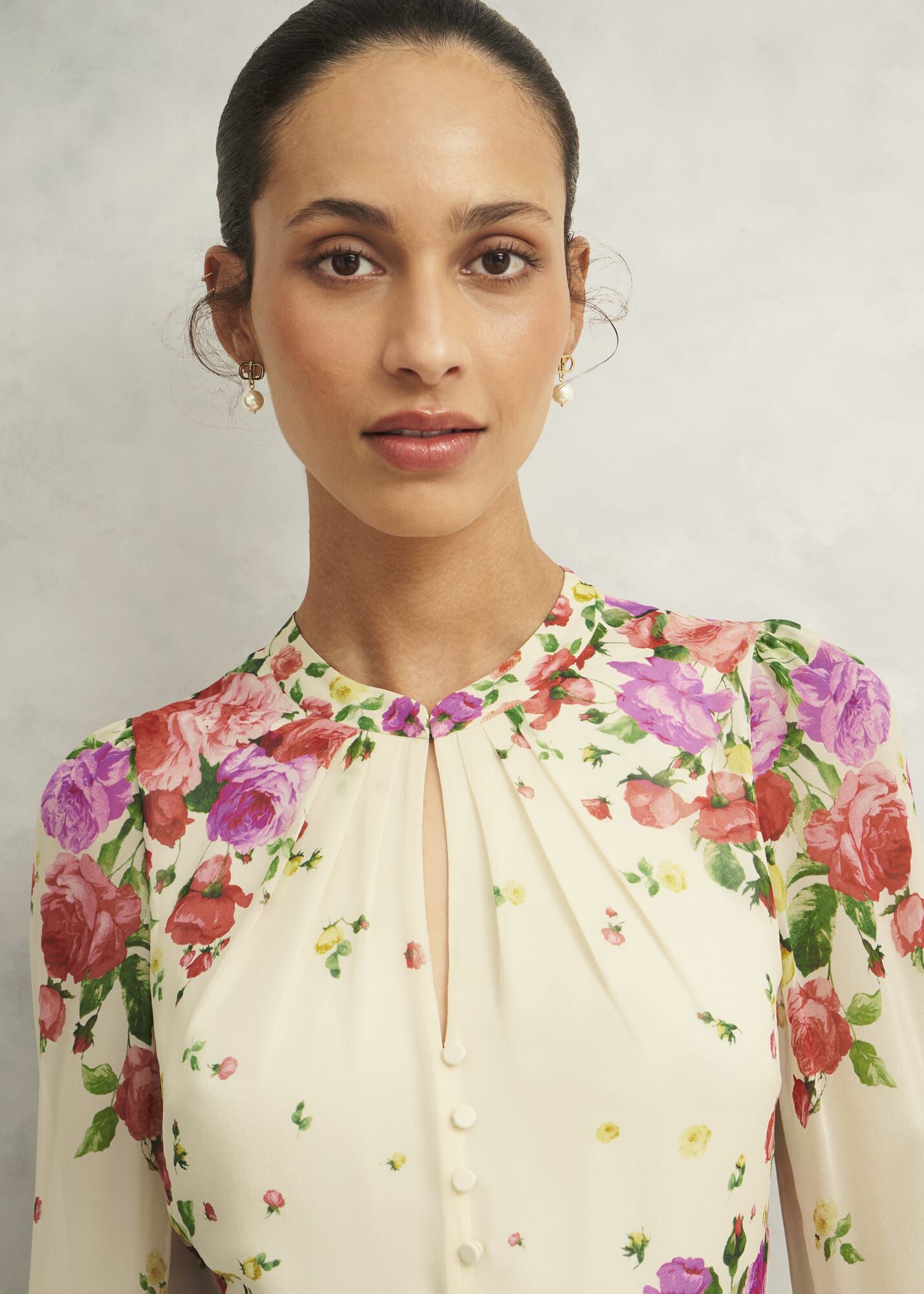 Eva Floral Silk Dress