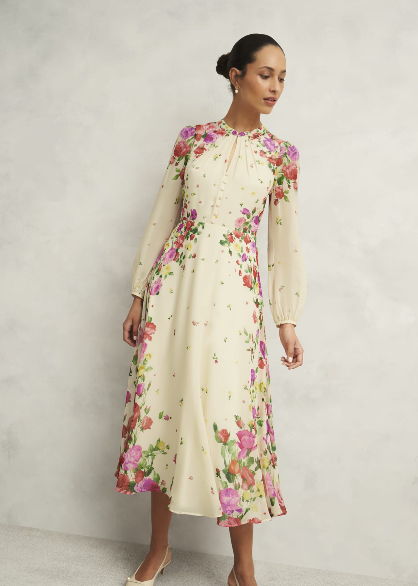 Eva Floral Silk Dress
