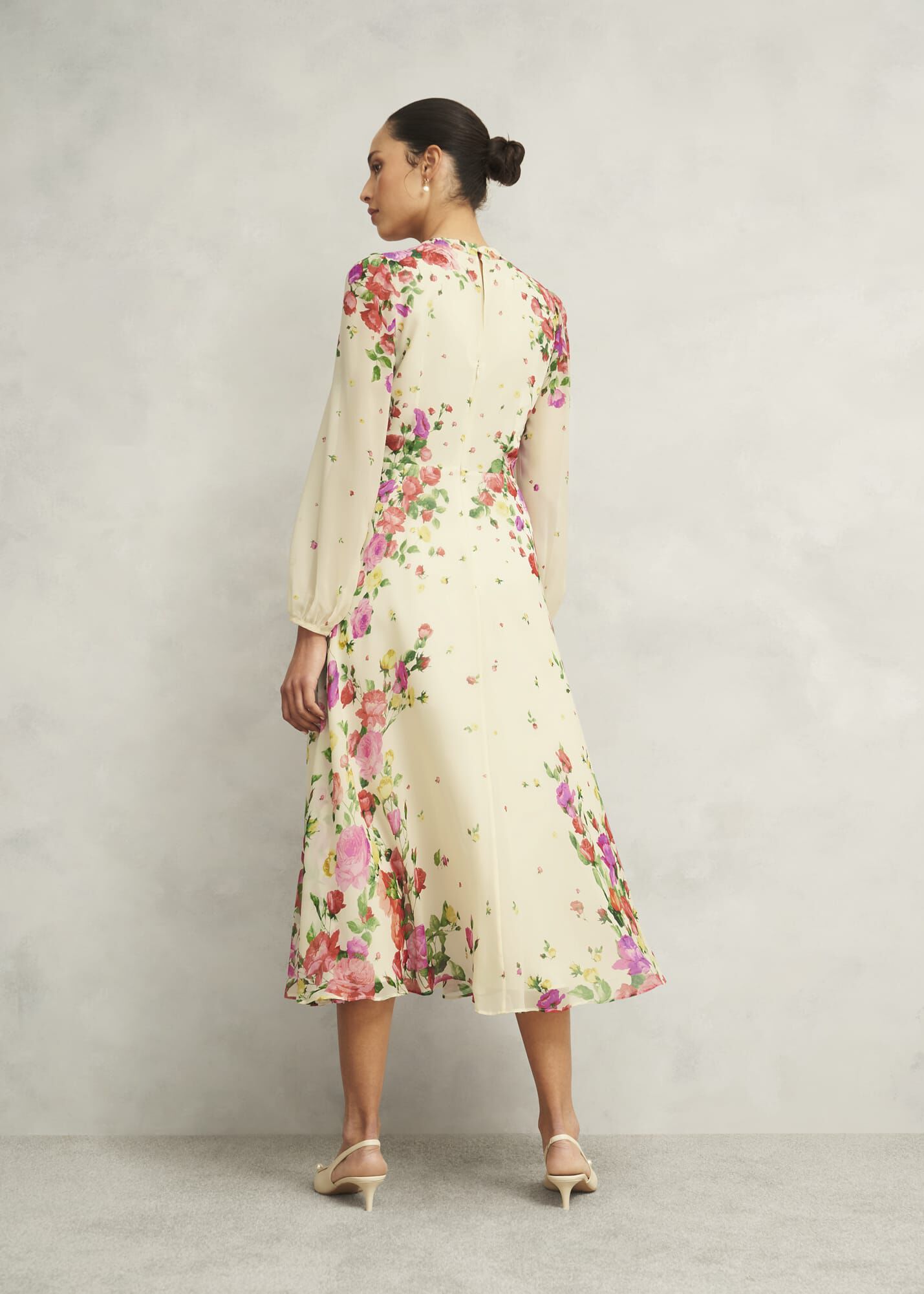 Petite Eva Floral Silk Dress