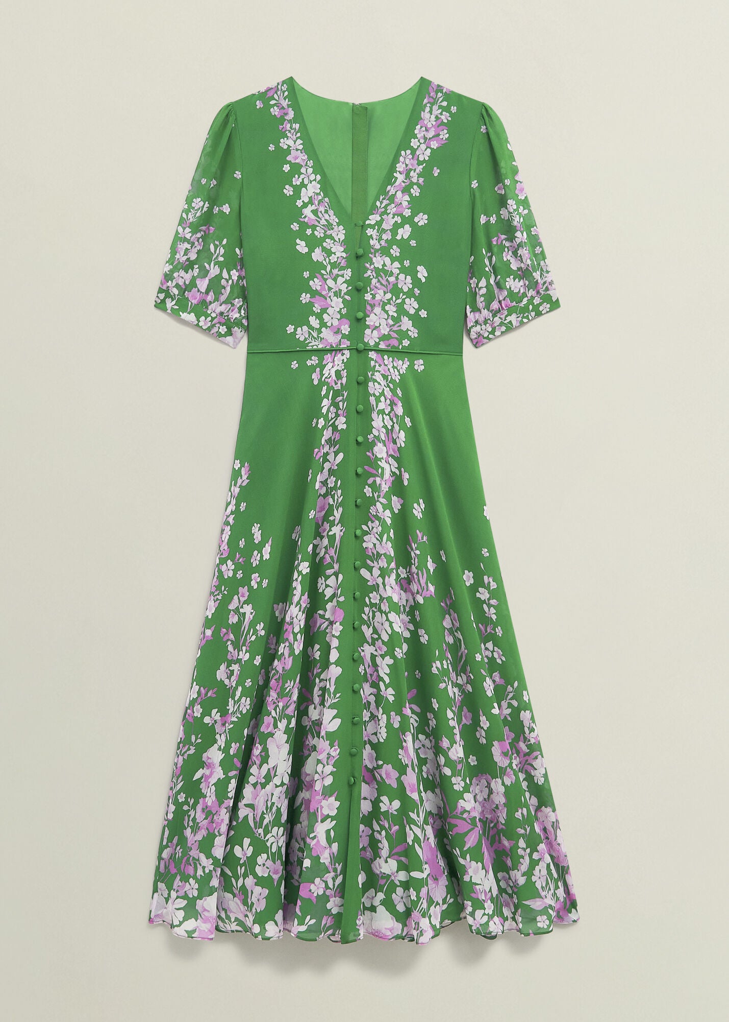 Ana Silk Floral Dress