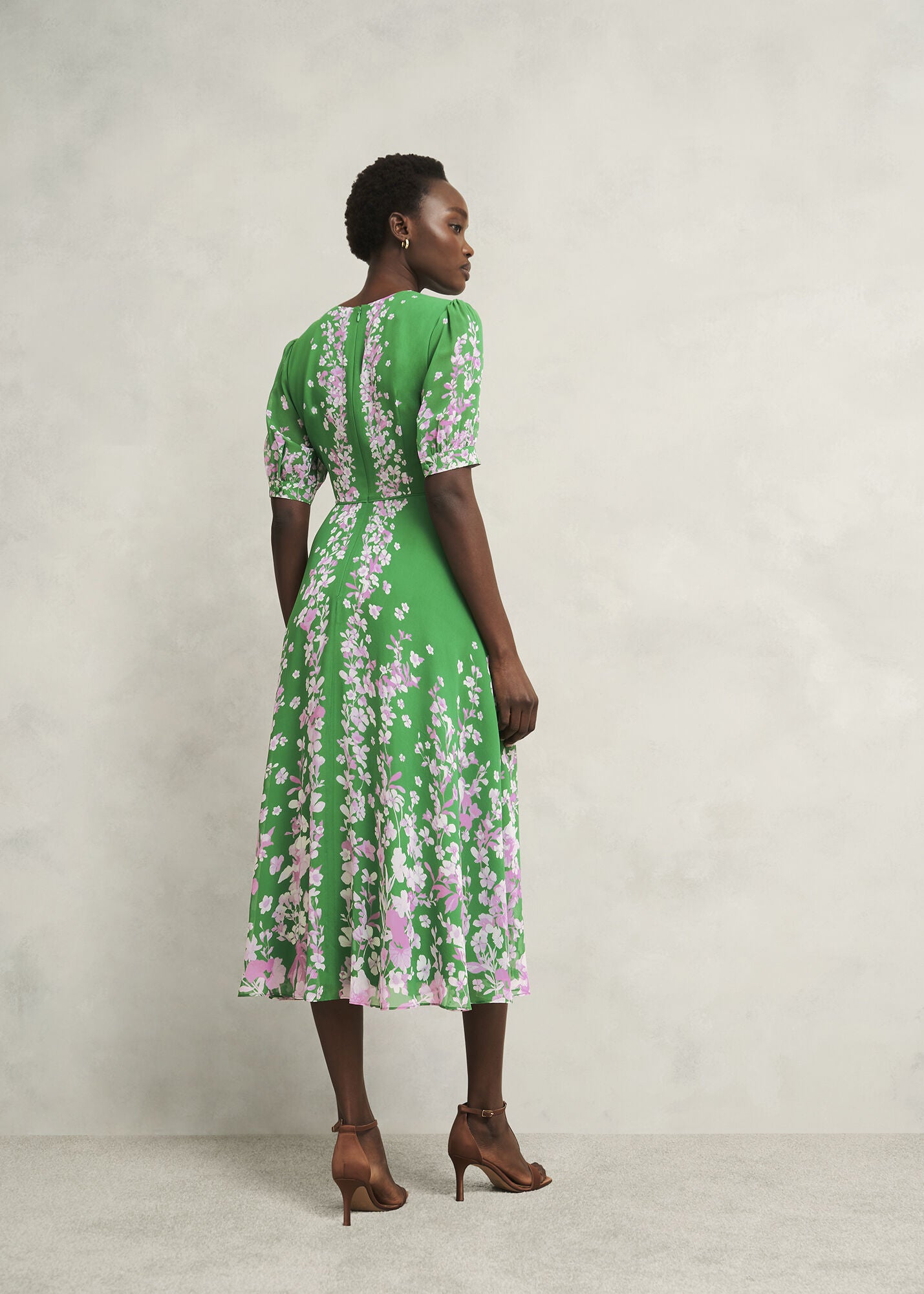 Ana Silk Floral Dress