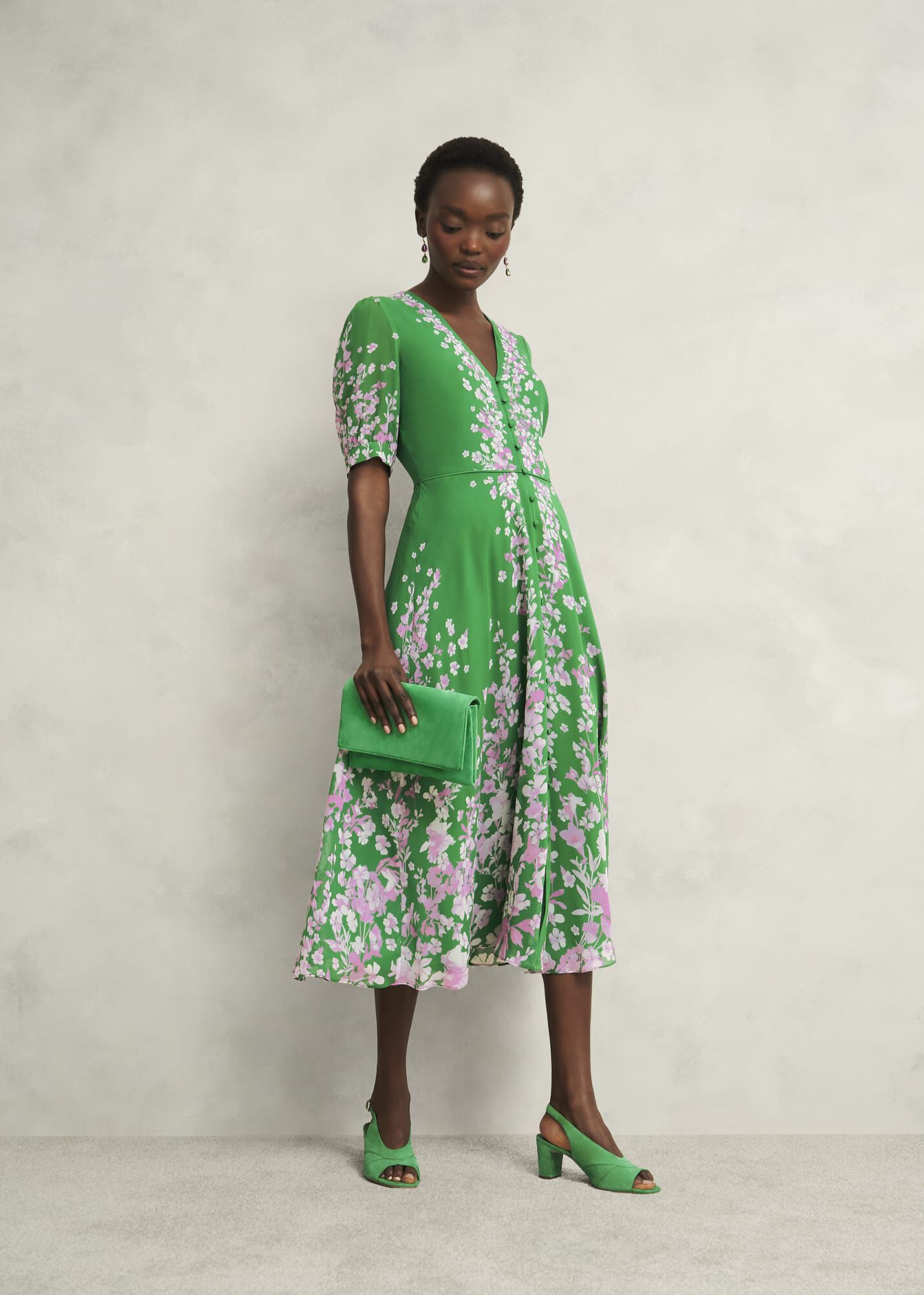 Ana Silk Floral Dress