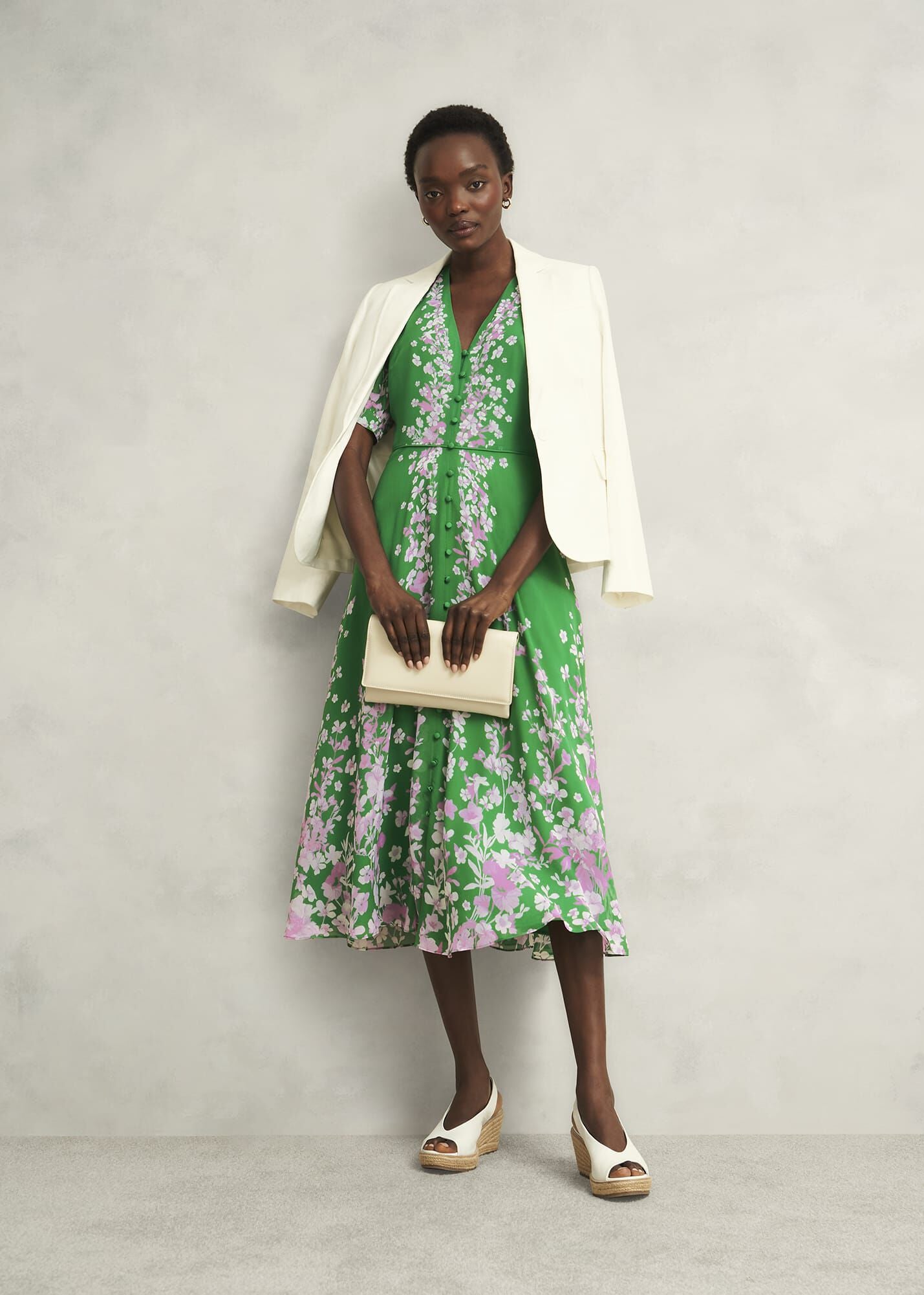 Ana Silk Floral Dress