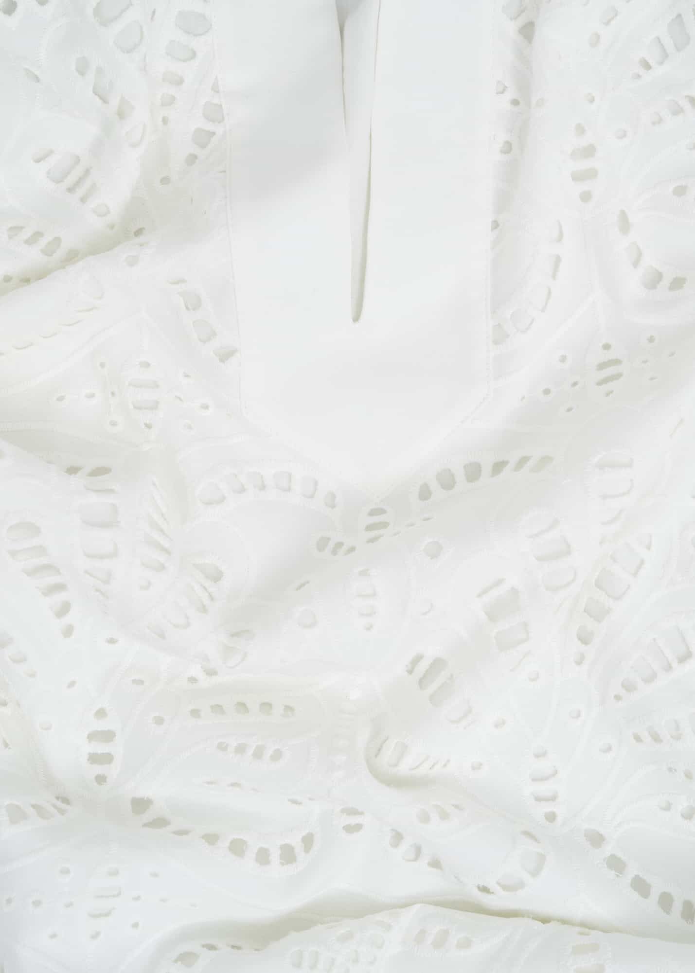 White Easedale Cotton Broderie Dress