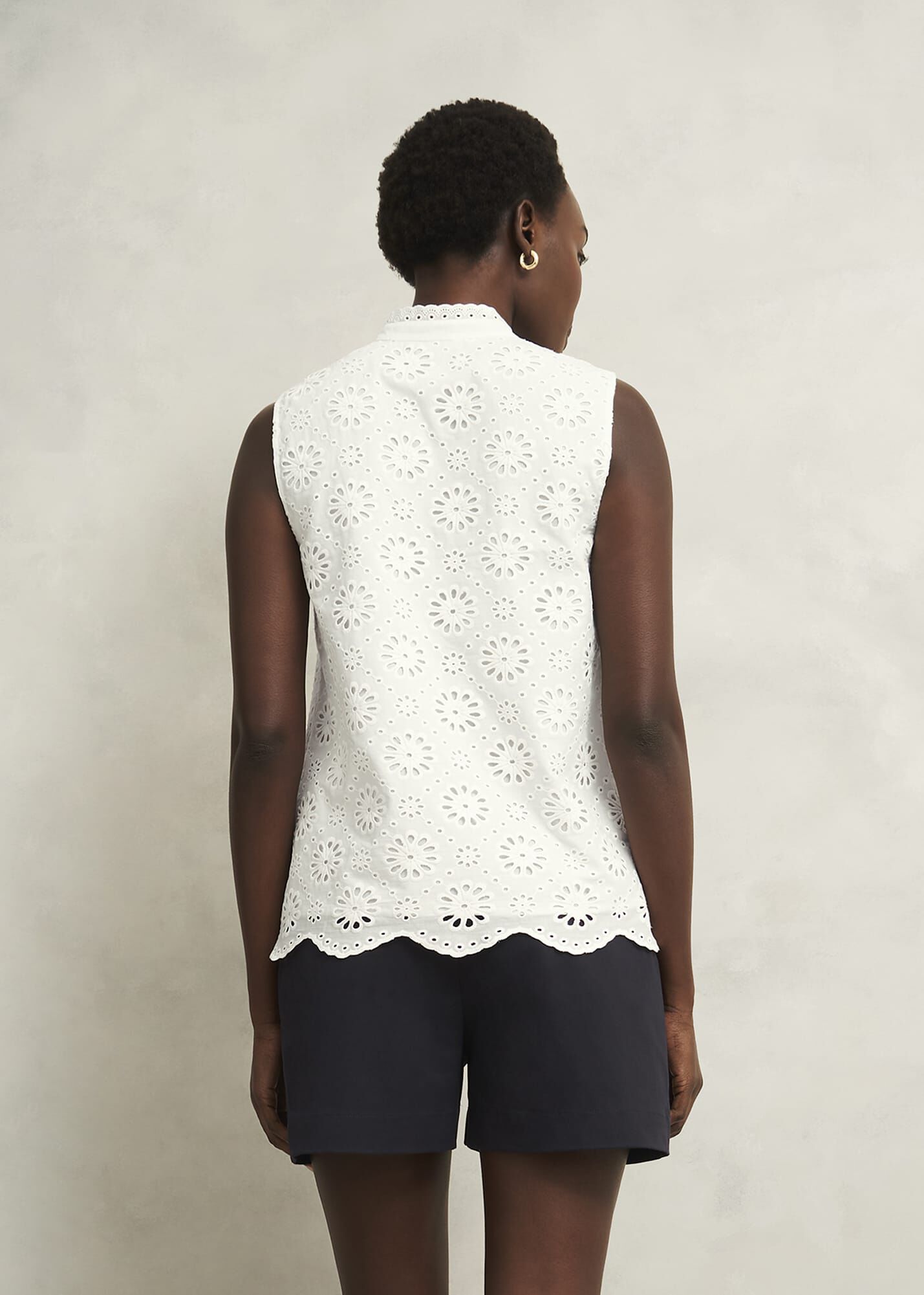 Cassie Broderie Top