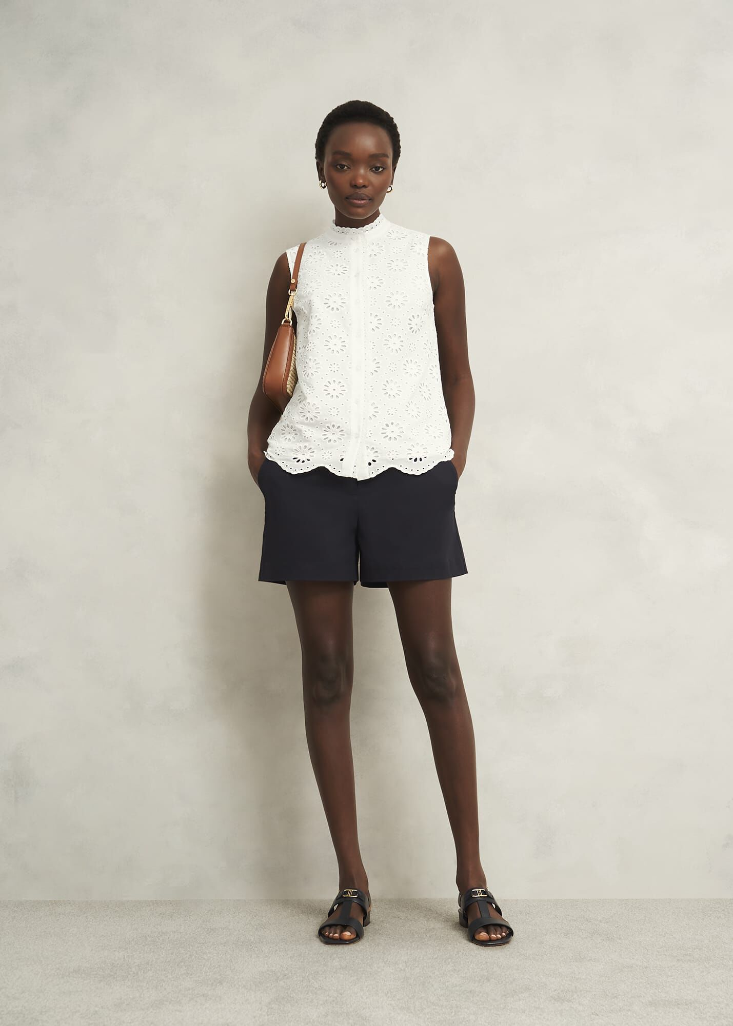 Cassie Broderie Top