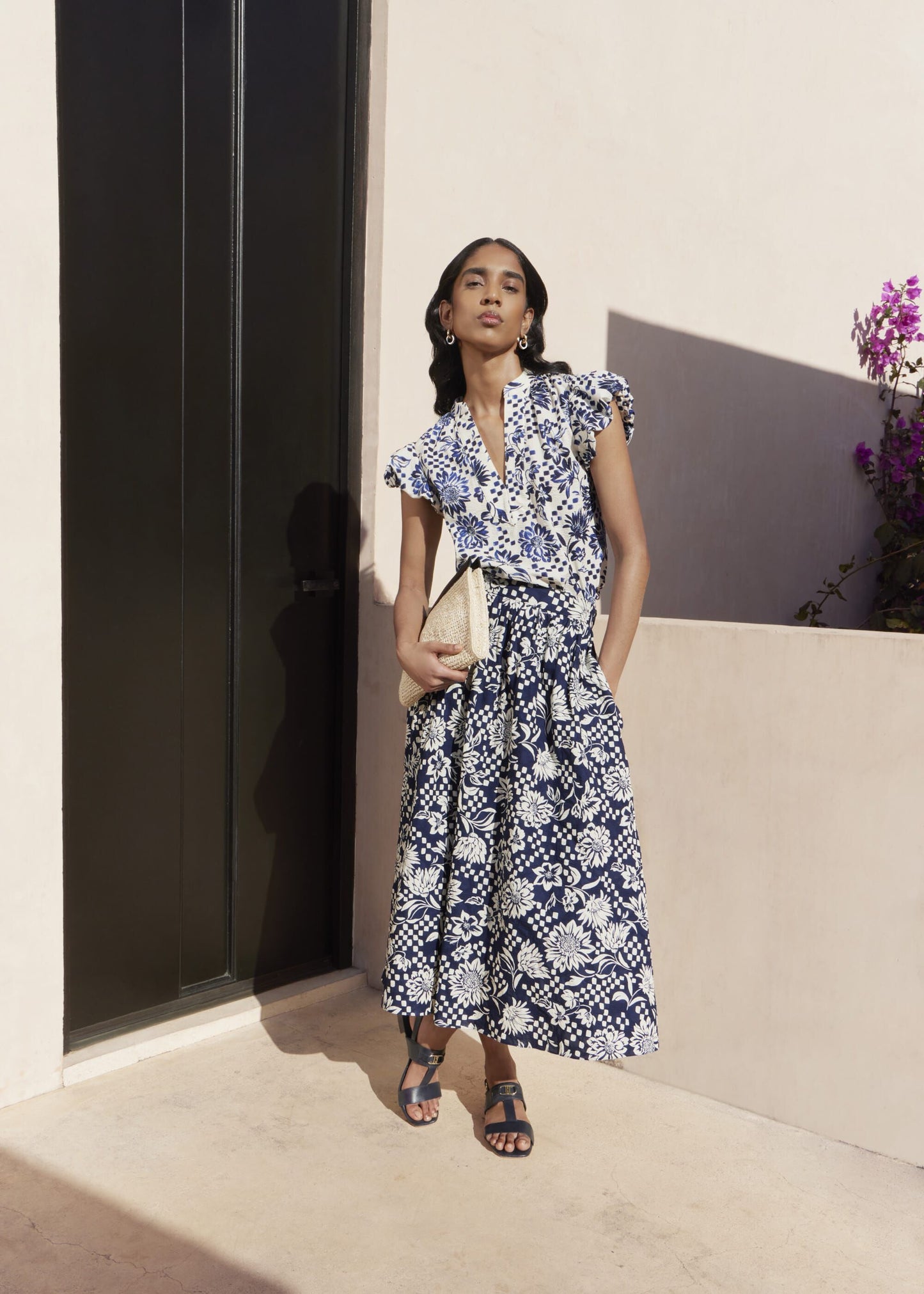 Rousham Cotton Midi Skirt