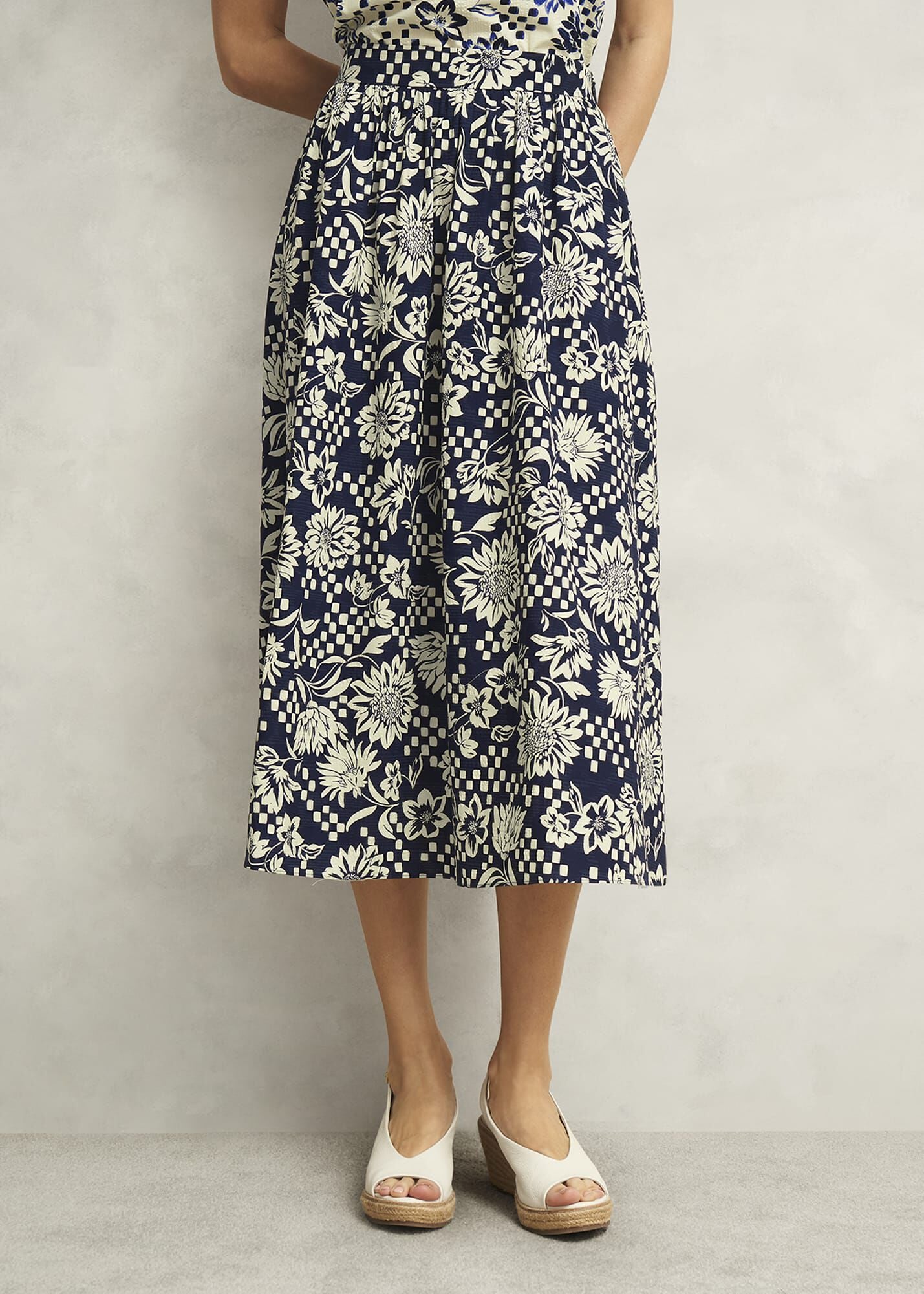 Rousham Cotton Midi Skirt