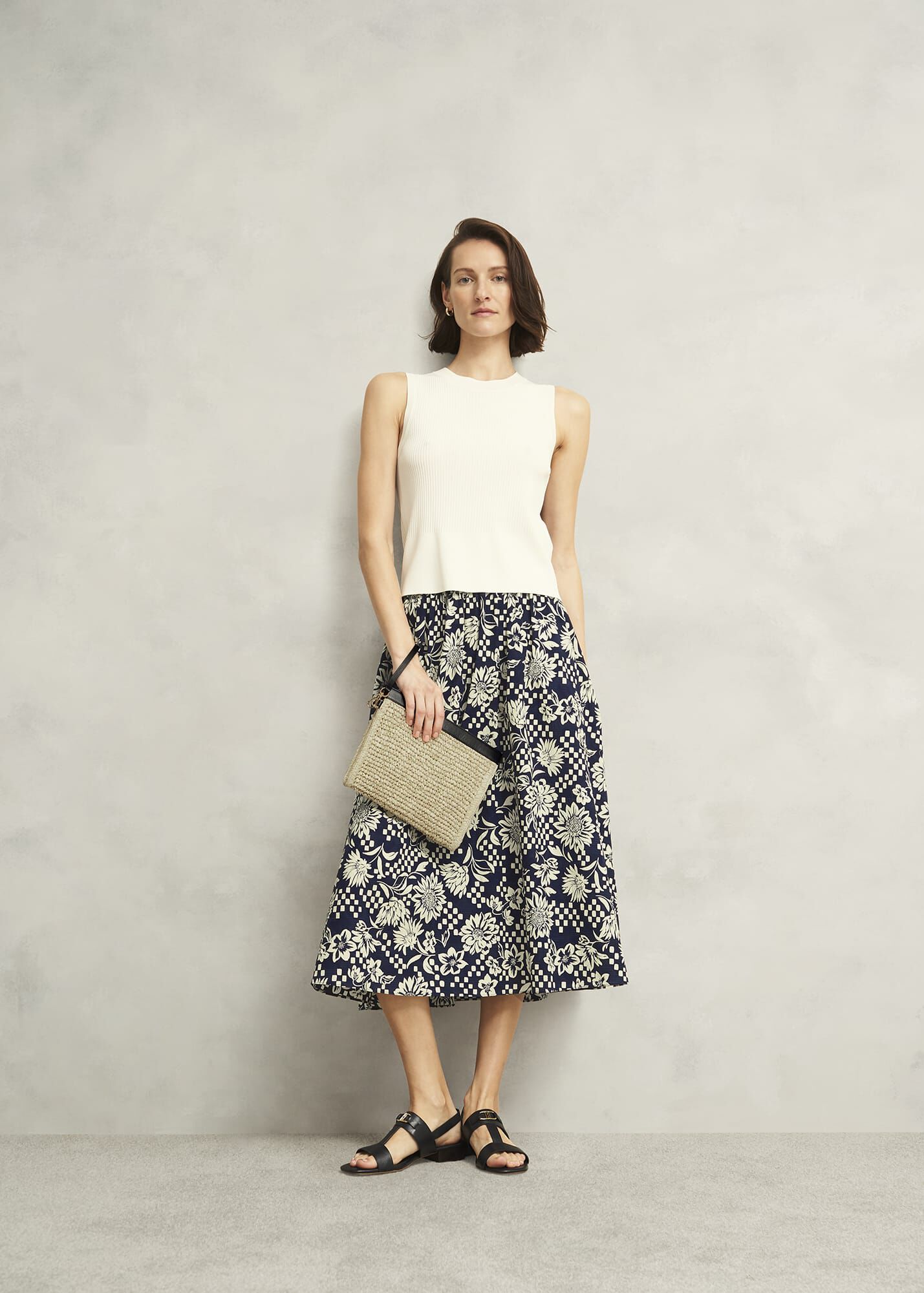 Rousham Cotton Midi Skirt