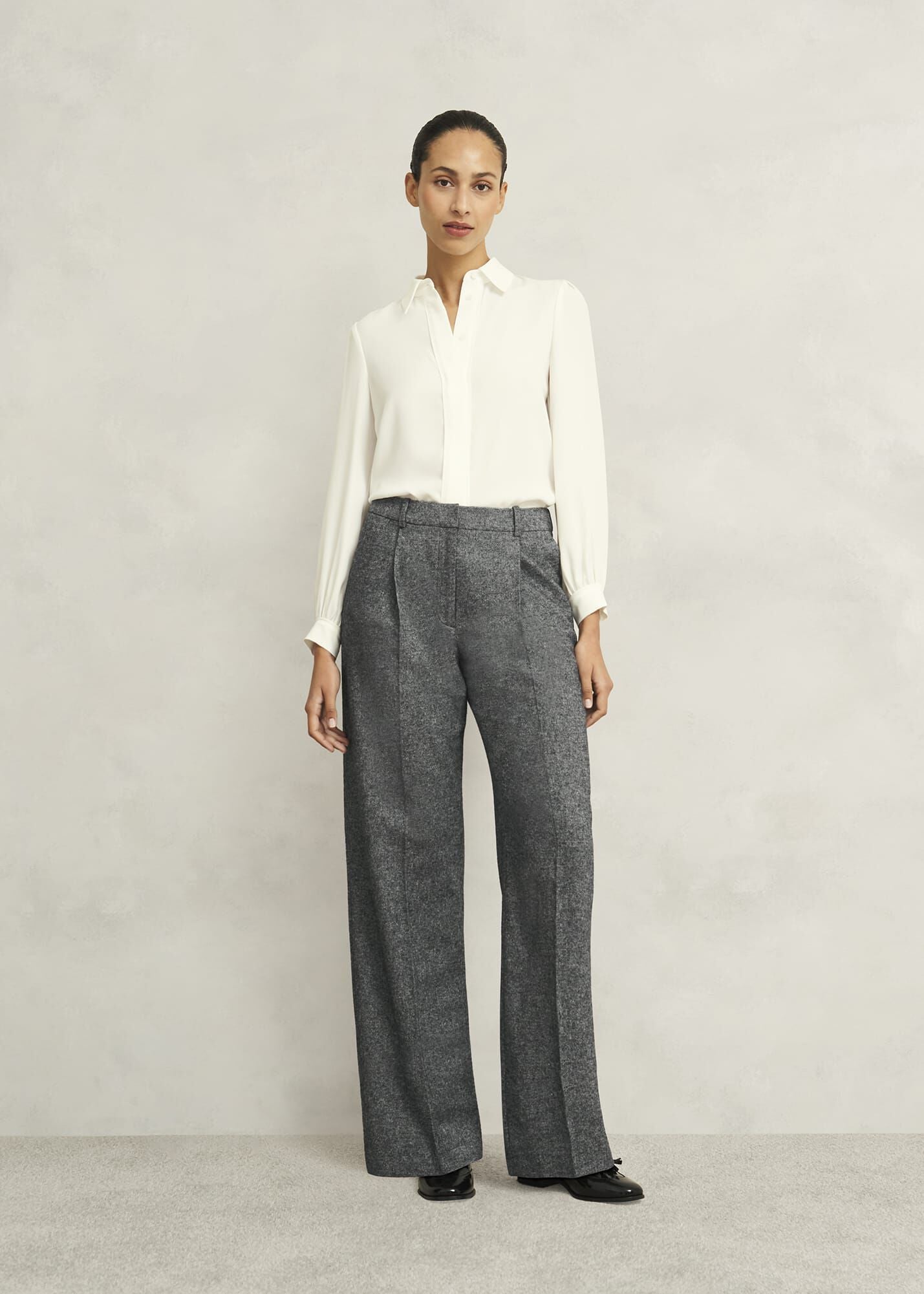 Emelie Wide Trouser With Wool