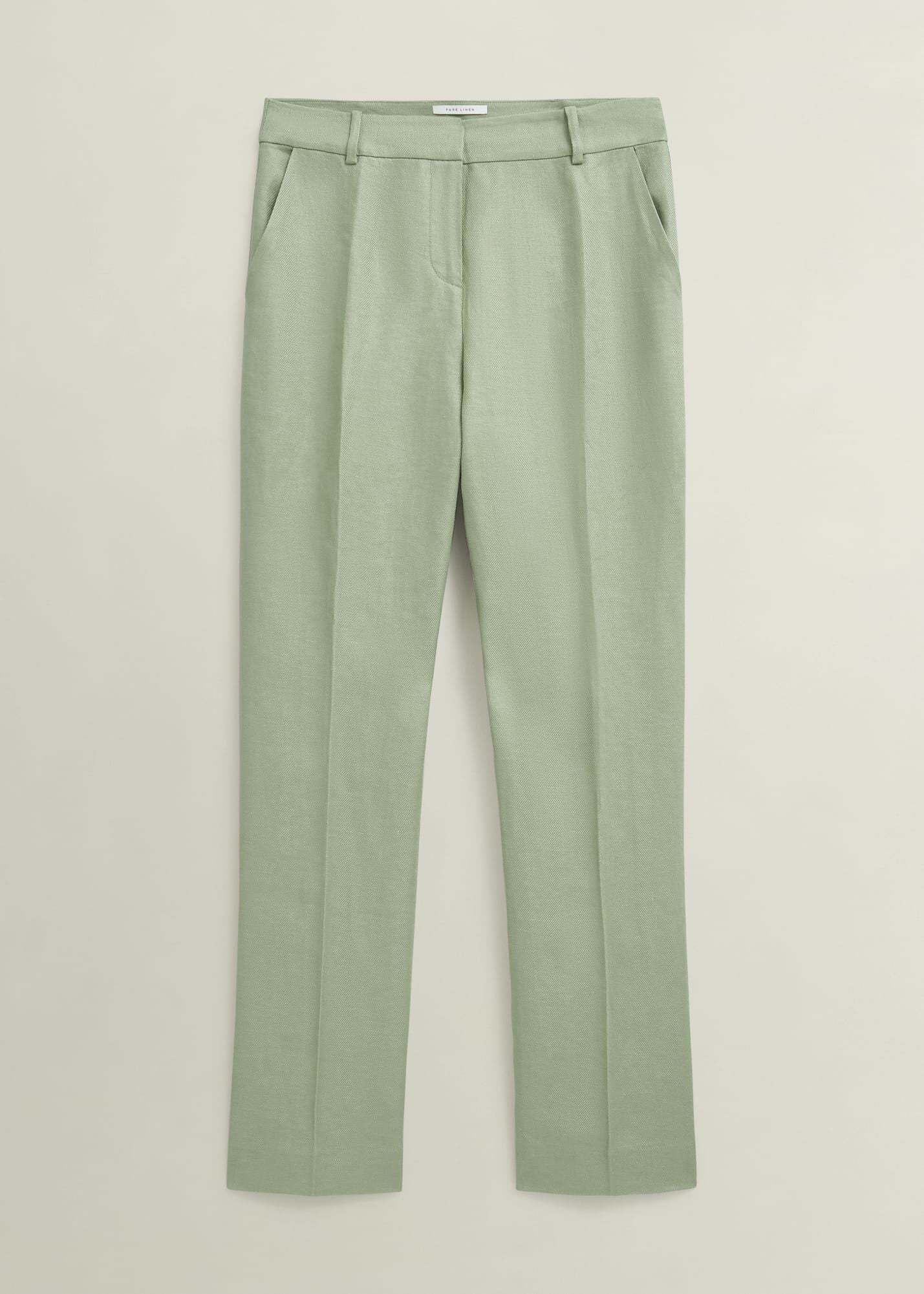 Petite Marietta Linen Straight Trousers