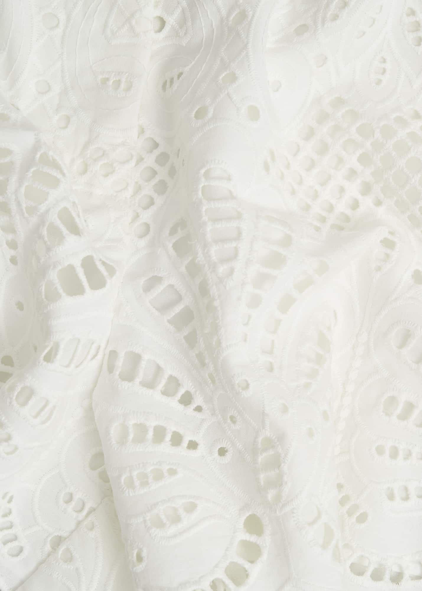 White Buscot Cotton Broderie Shorts