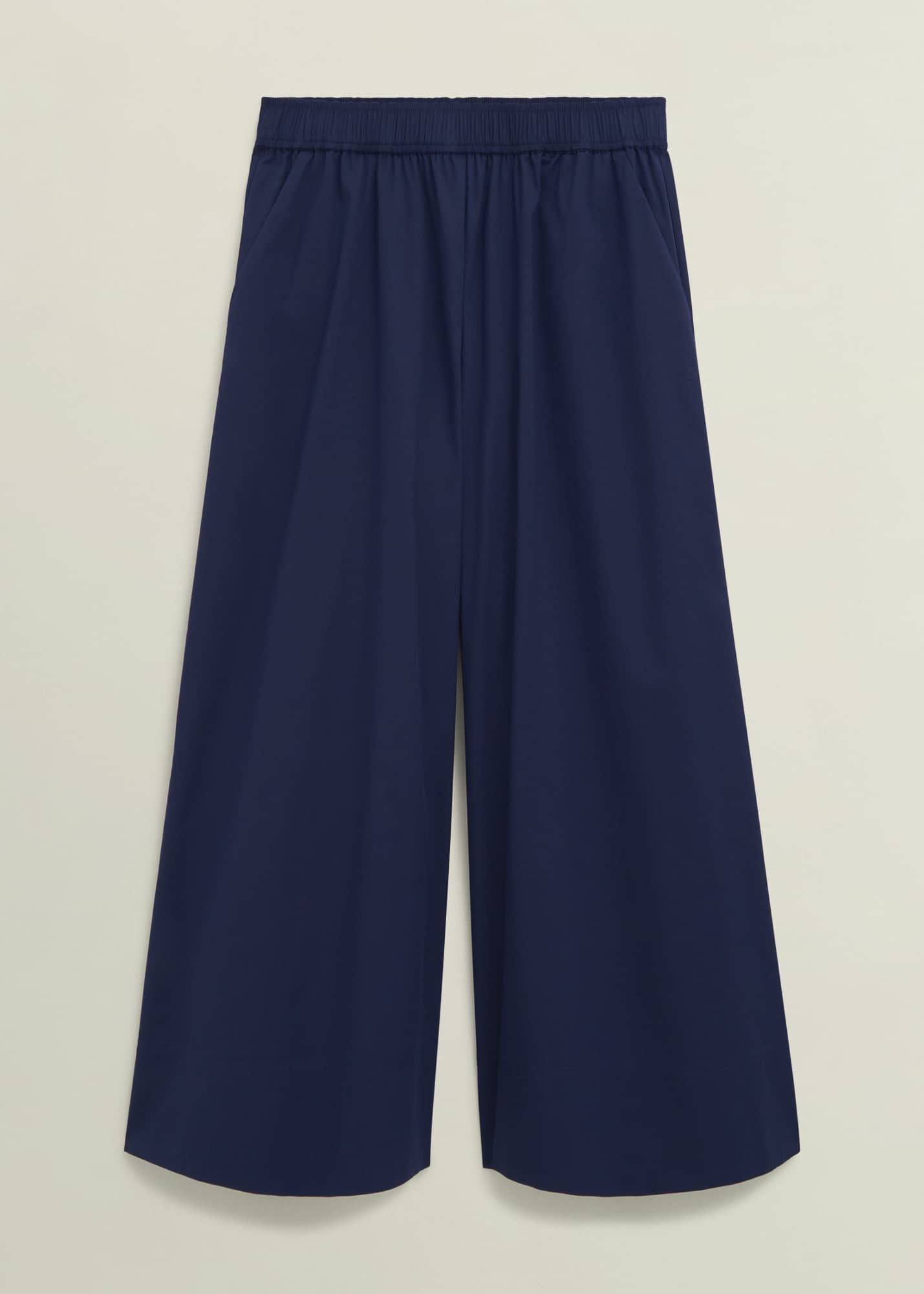 Midnight Navy Ranworth Cotton Blend Culotte