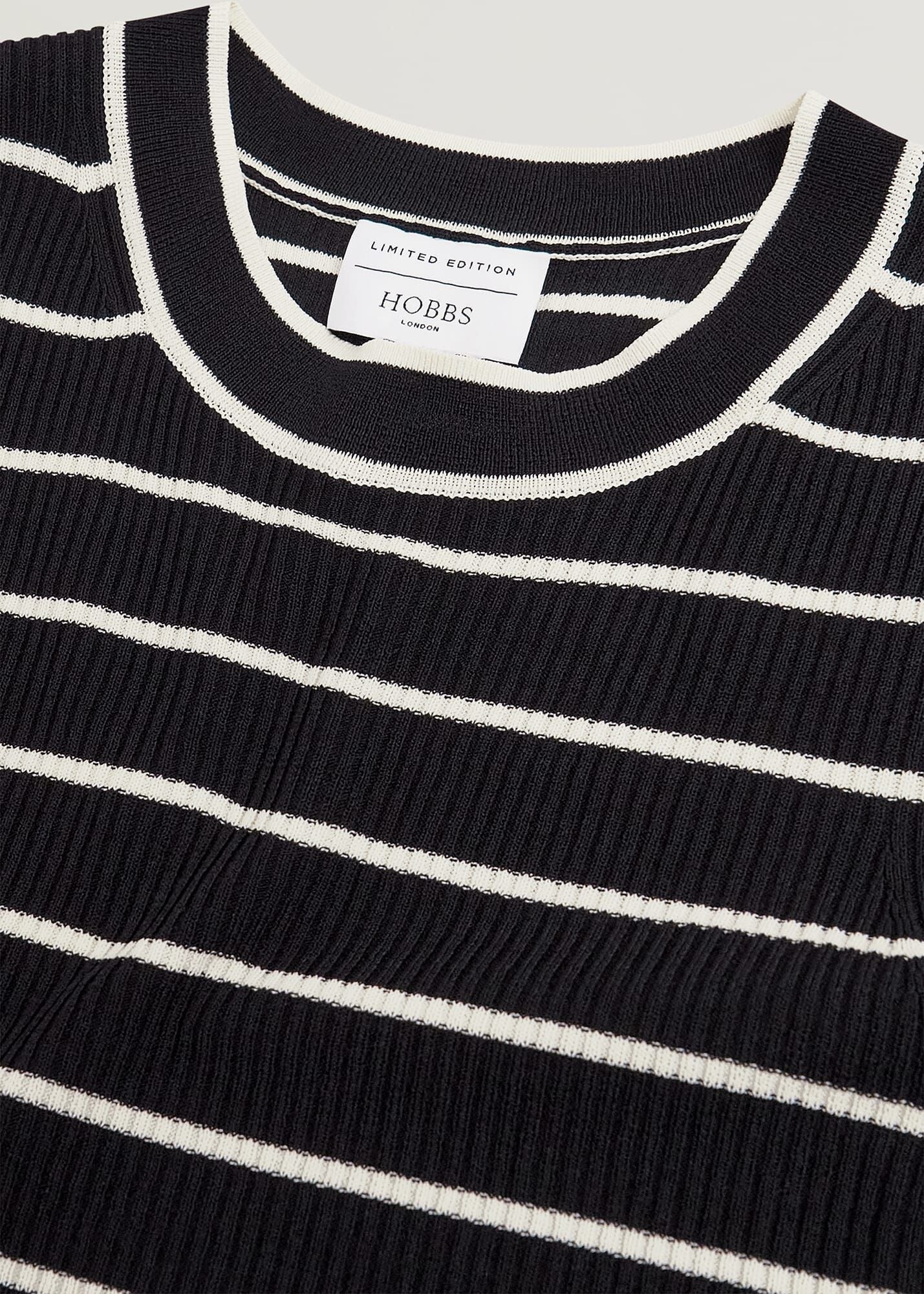 Navy Belmont Striped Knitted Vest Top