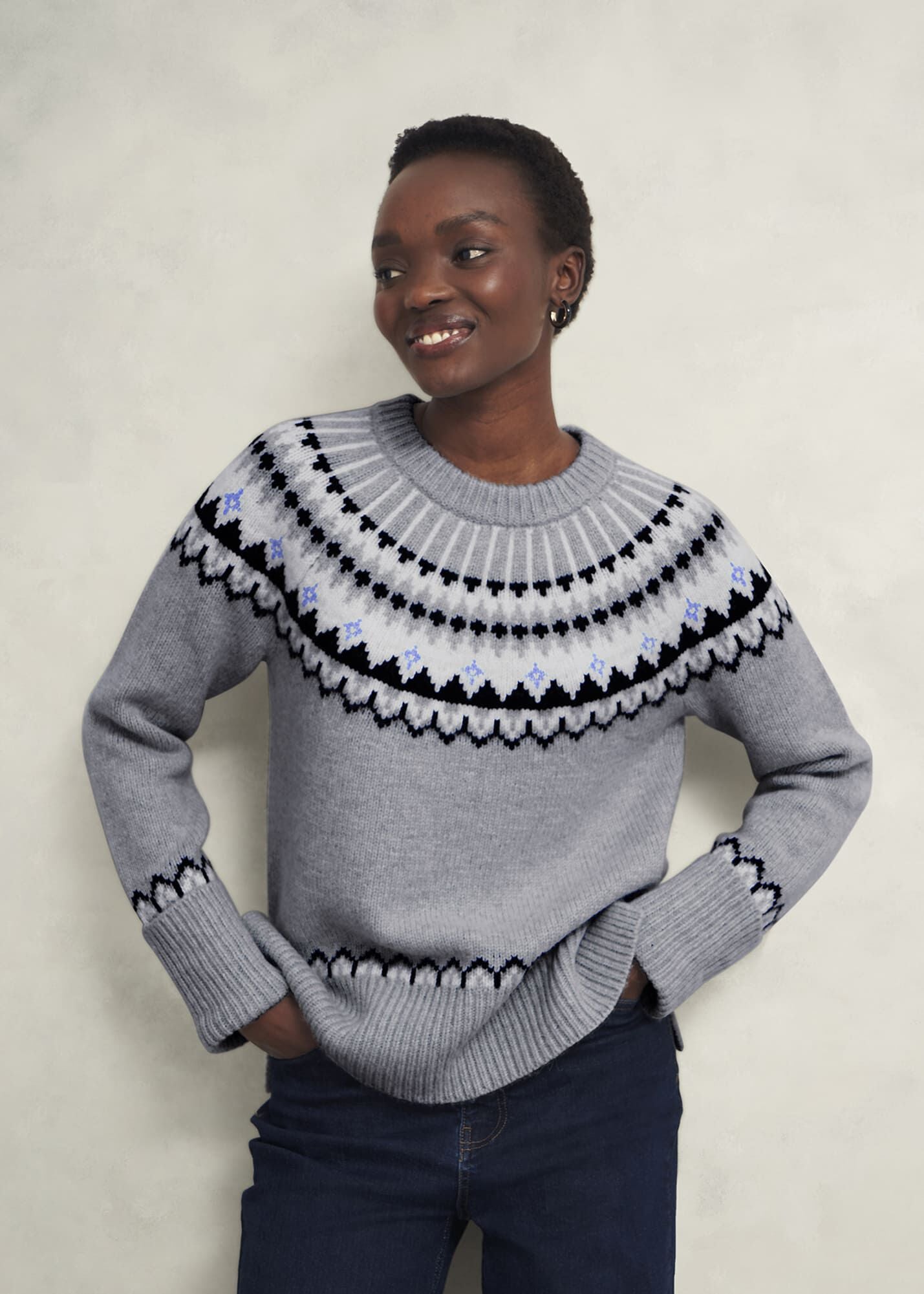 Anya Fairisle Jumper With Alpaca