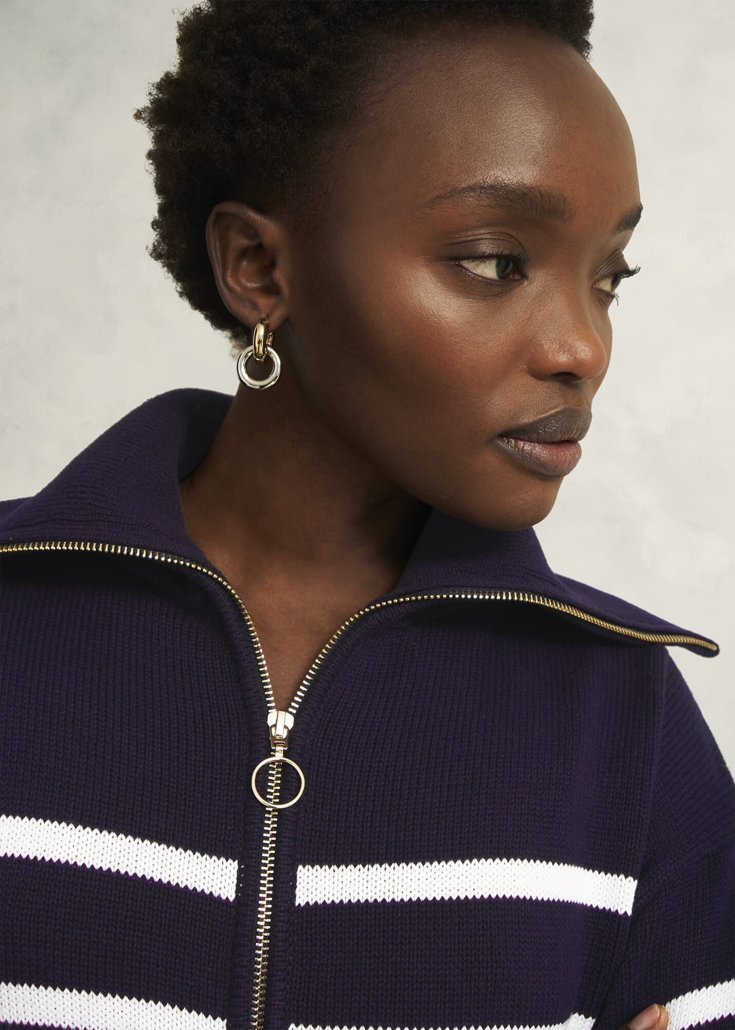 Amy Stripe Cotton Jumper