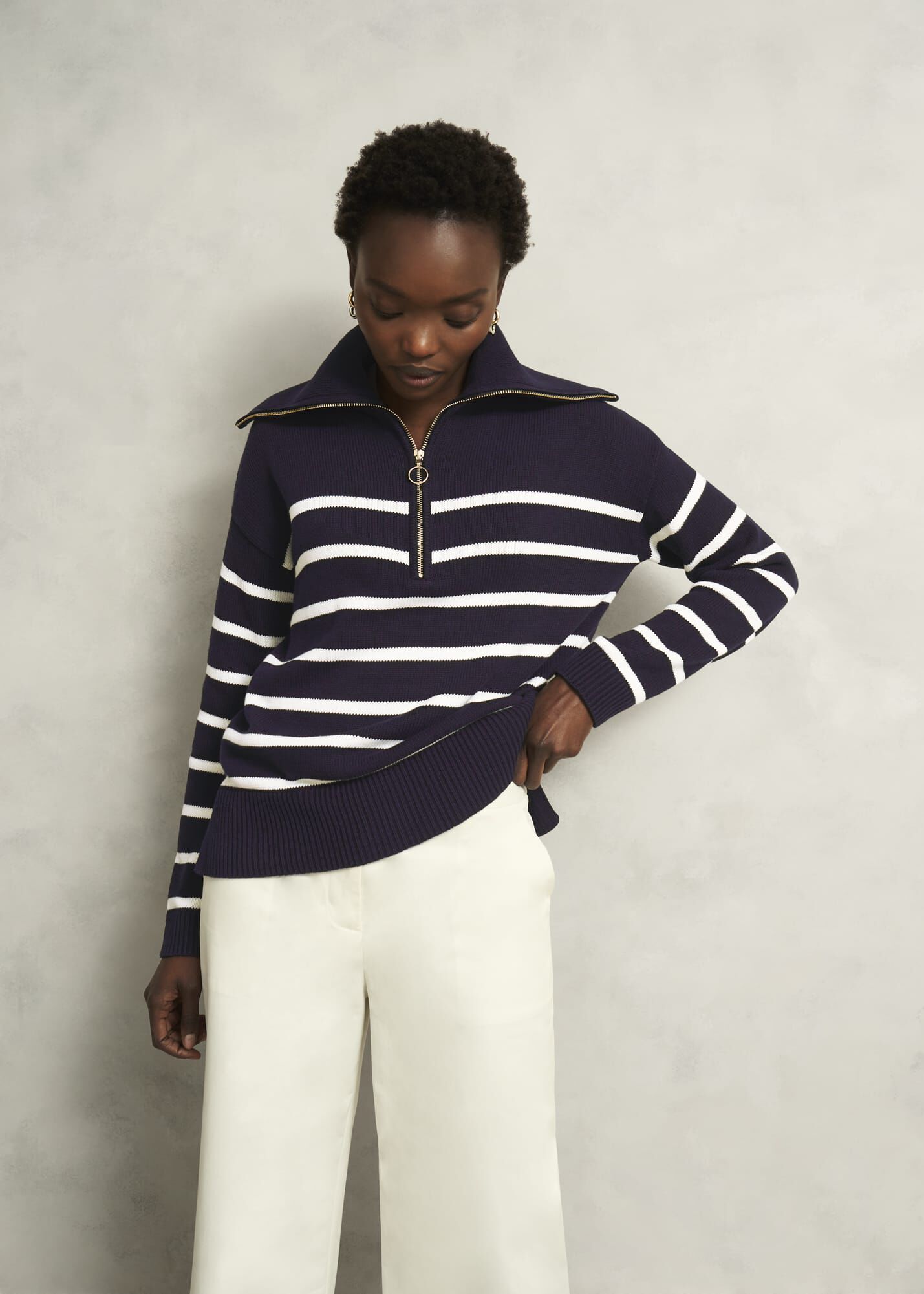 Amy Stripe Cotton Jumper
