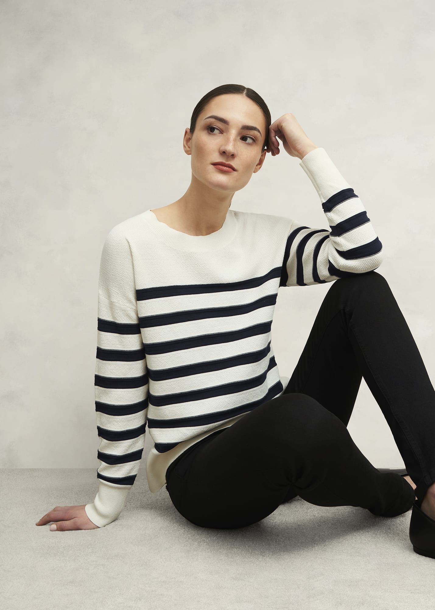 Amoura Striped Cotton Jumper