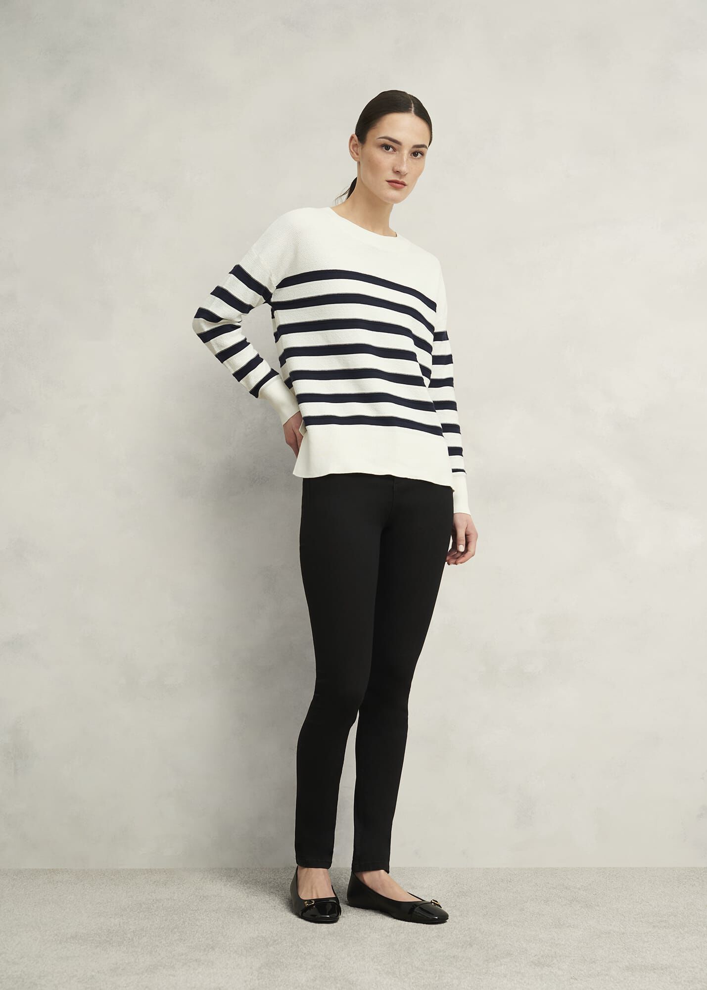 Amoura Striped Cotton Jumper
