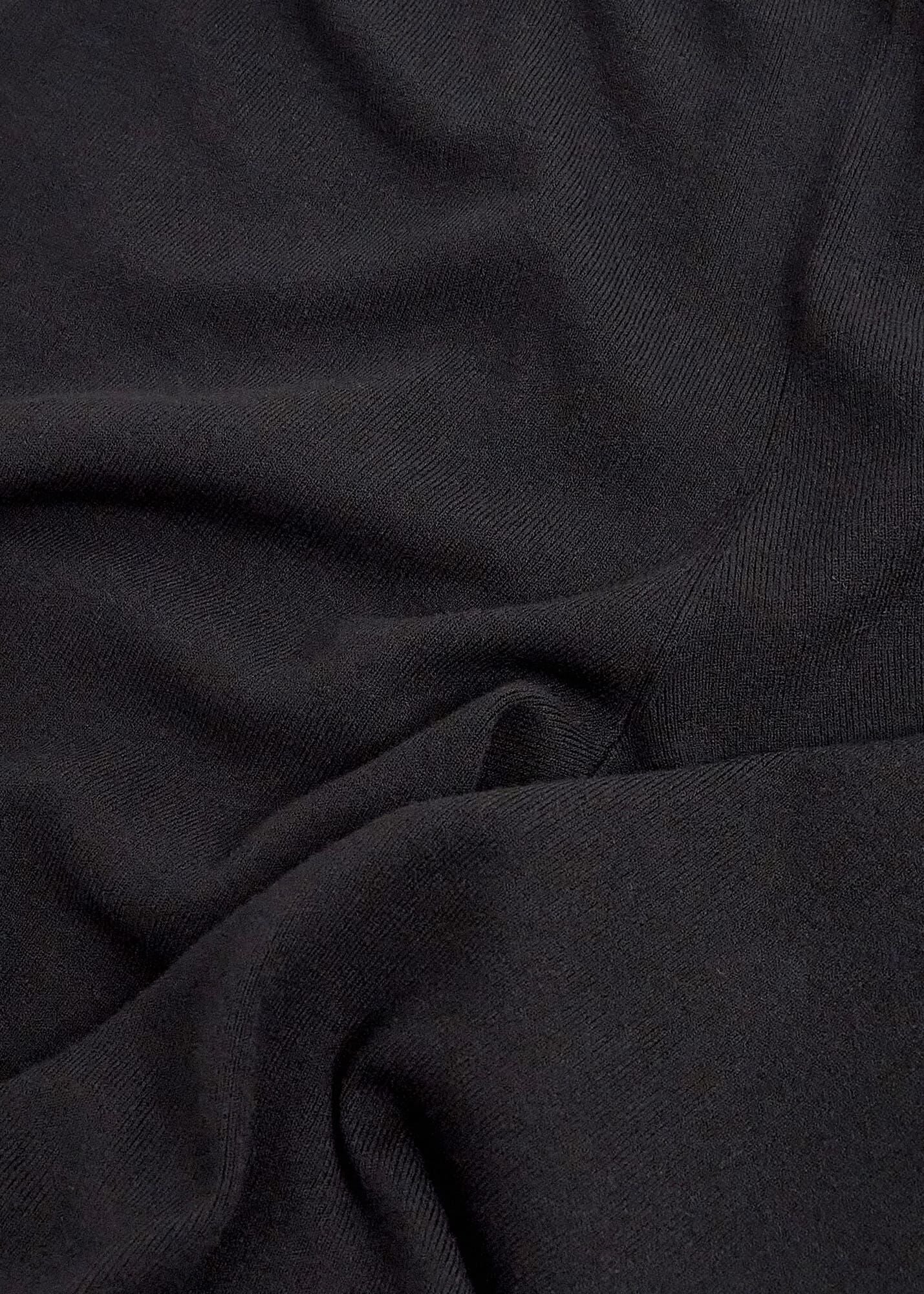 Black Harris Wide Leg Knitted Co-ord Trousers