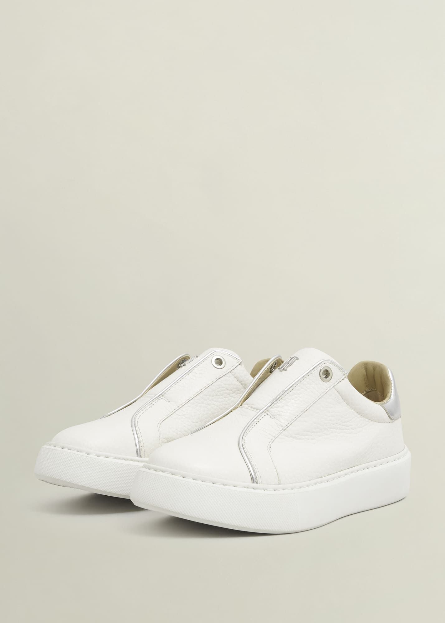 Greta Slip-On Leather Trainers