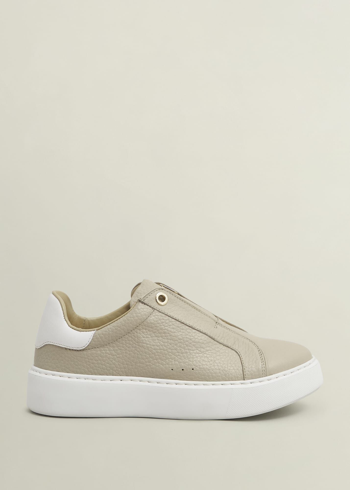 Greta Slip-On Leather Trainers