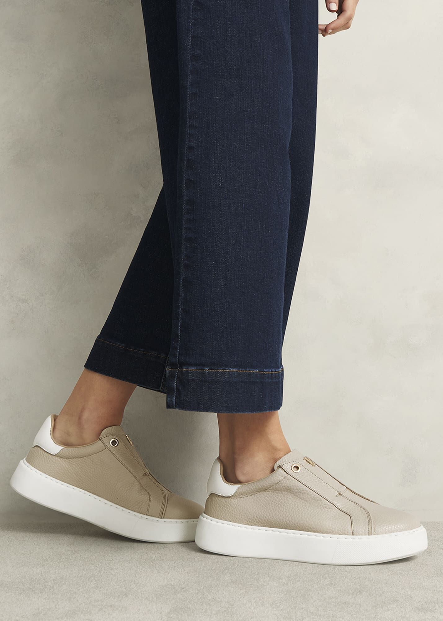 Greta Slip-On Leather Trainers