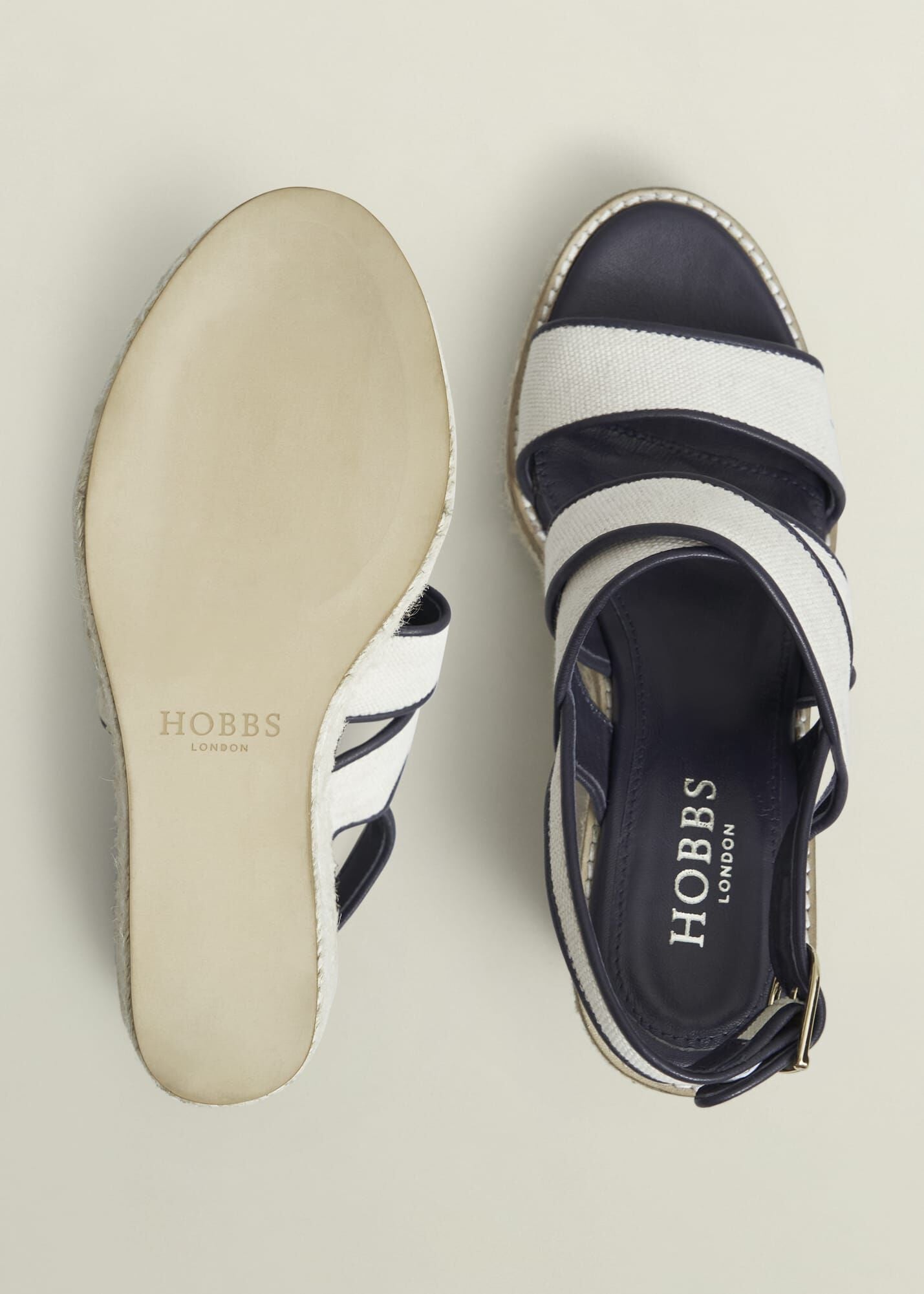 Lucie Canvas Leather Espadrilles