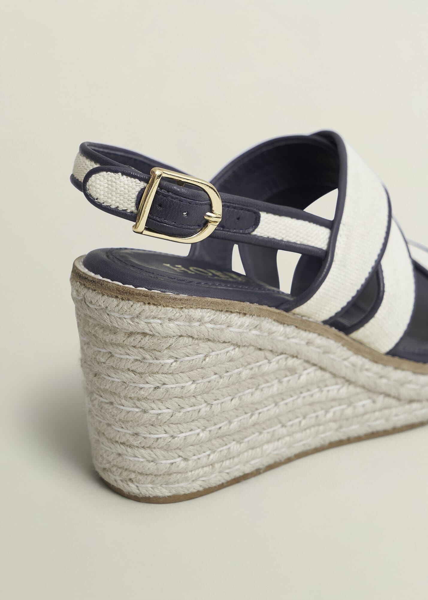 Lucie Canvas Leather Espadrilles