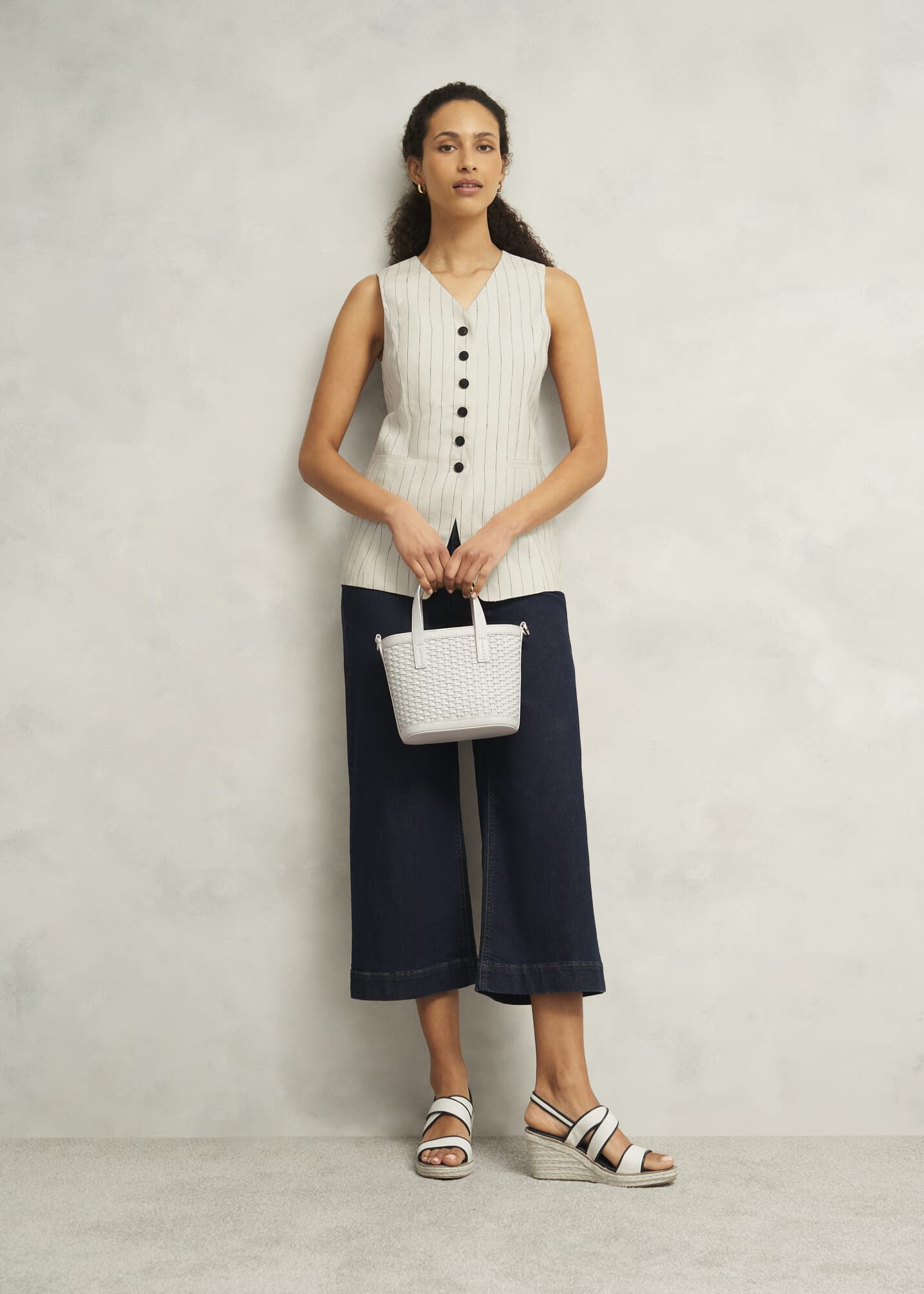 Lucie Canvas Leather Espadrilles