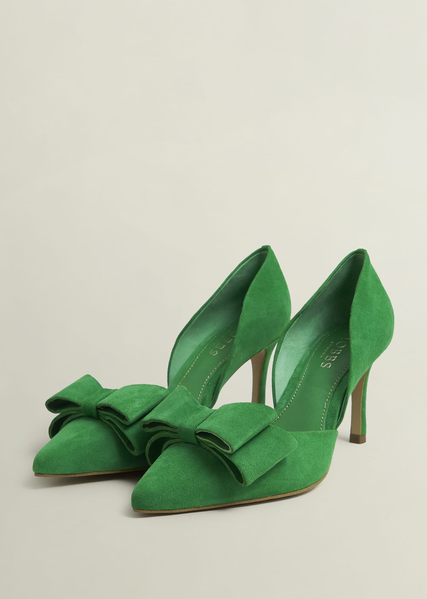 Elva Suede Bow Court Shoes