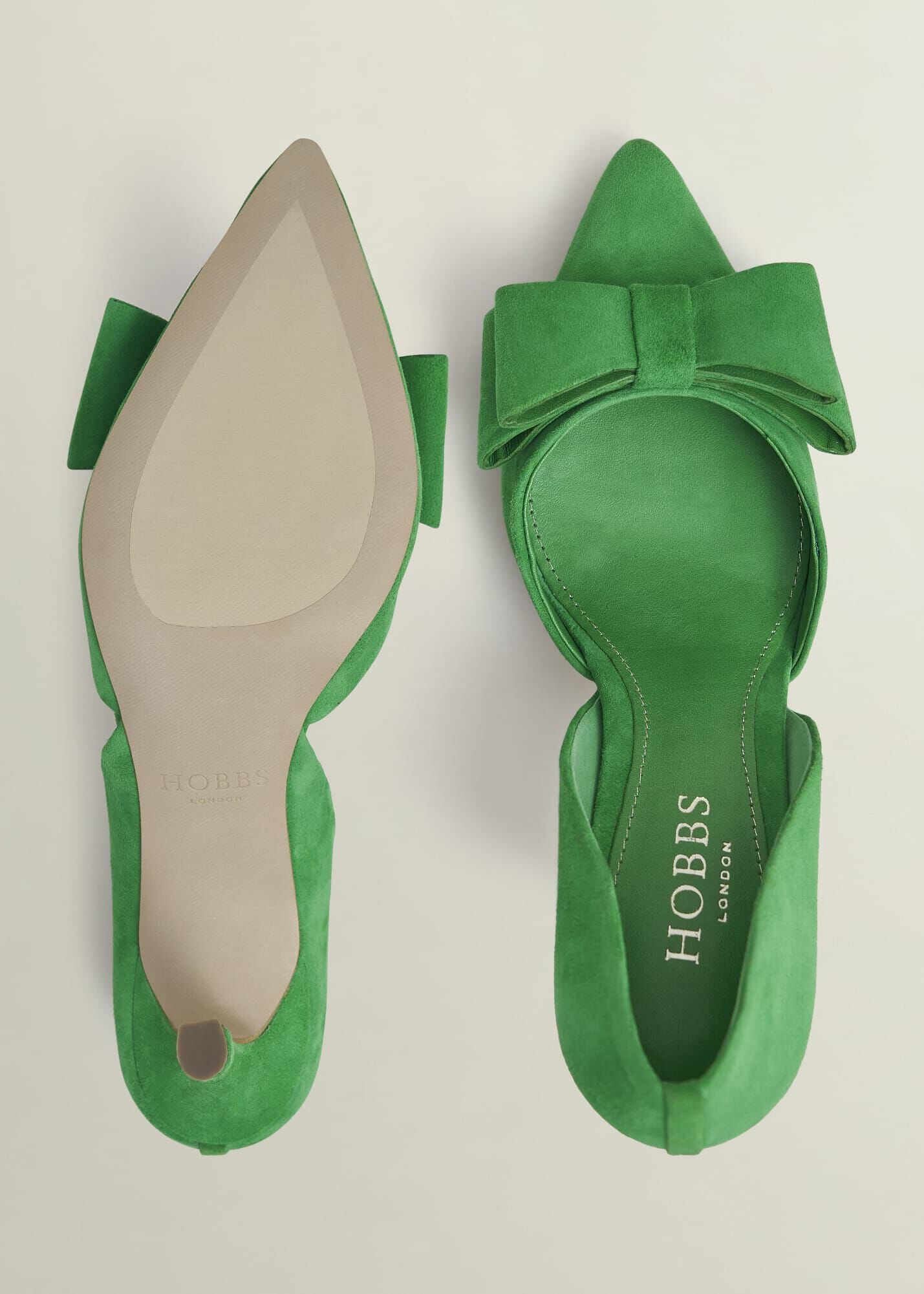 Elva Suede Bow Court Shoes