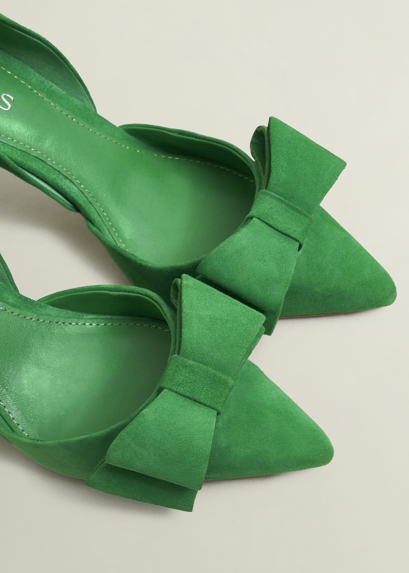 Elva Suede Bow Court Shoes
