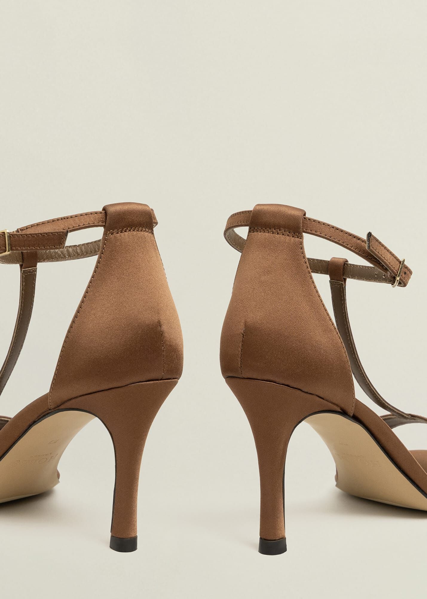 Nadia T-Bar Satin Sandals
