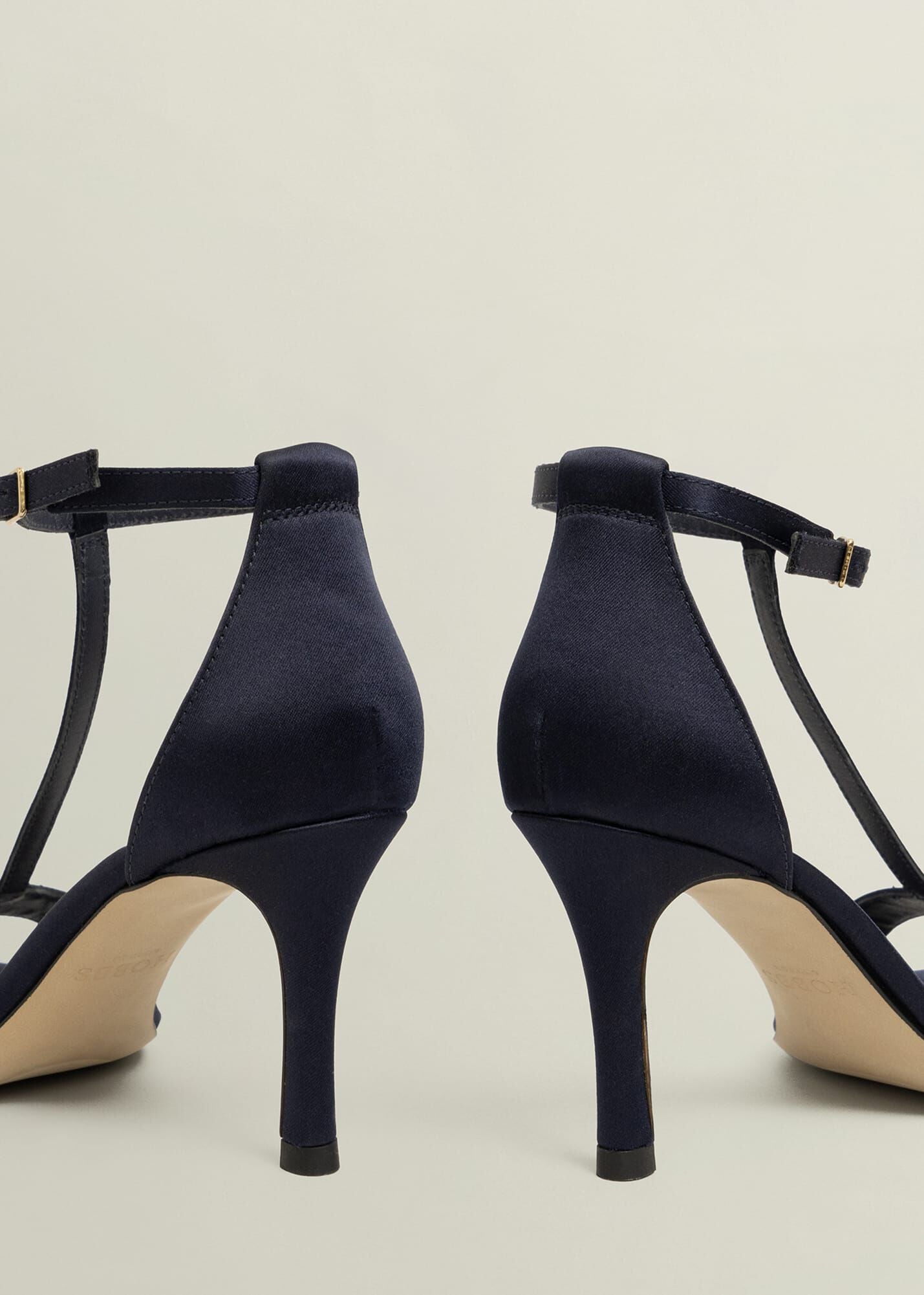 Nadia T-Bar Satin Sandals