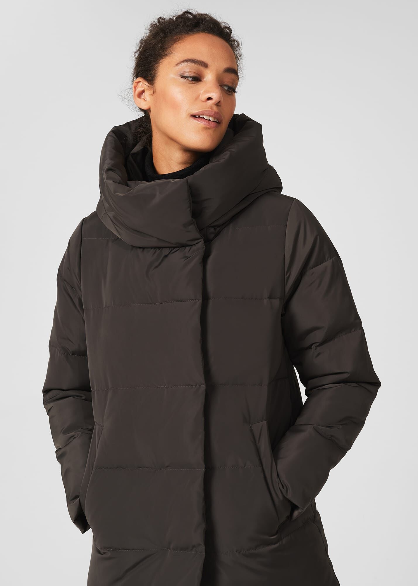 Short Heather Water Resistant Puffer Jacket