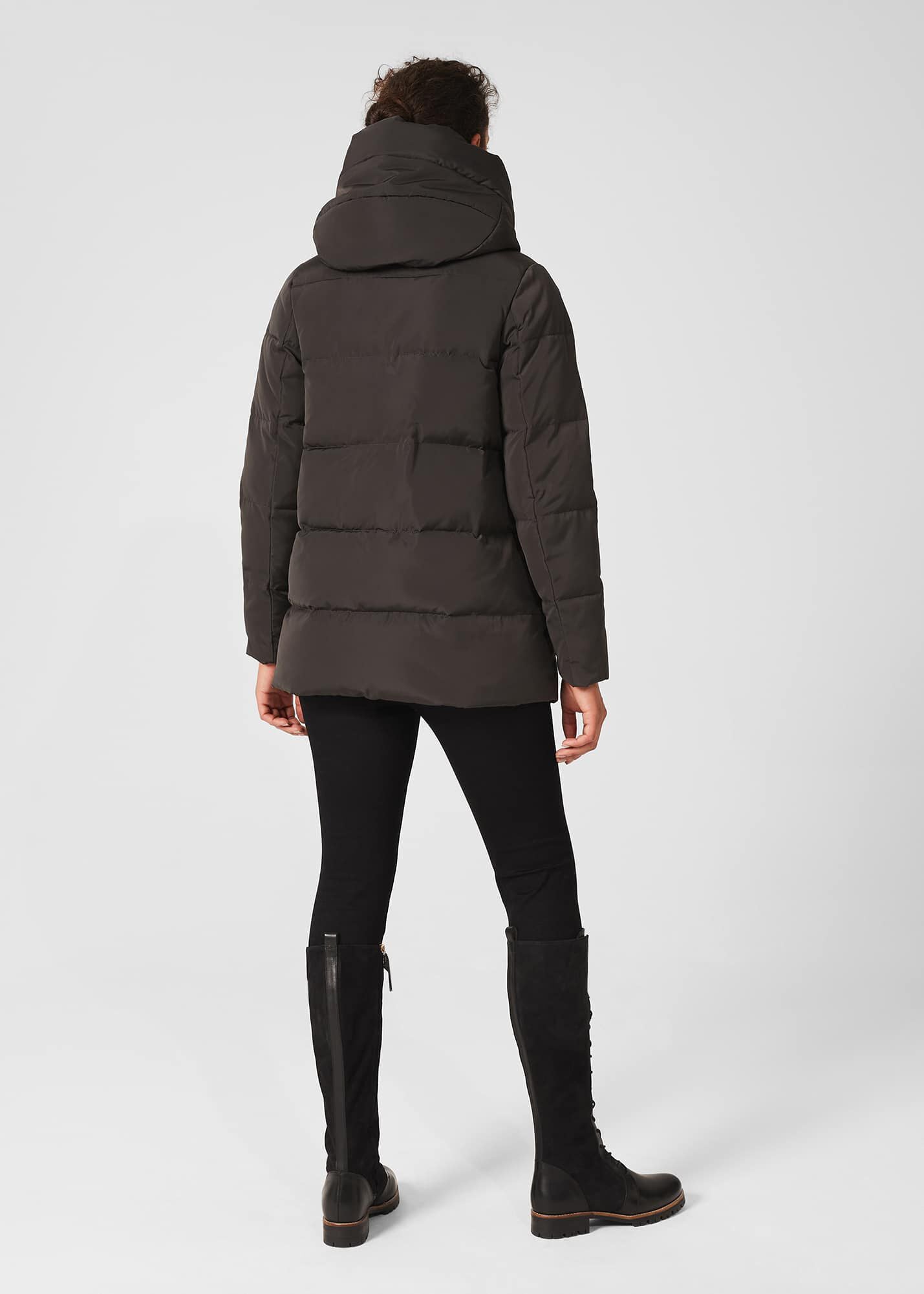 Short Heather Water Resistant Puffer Jacket