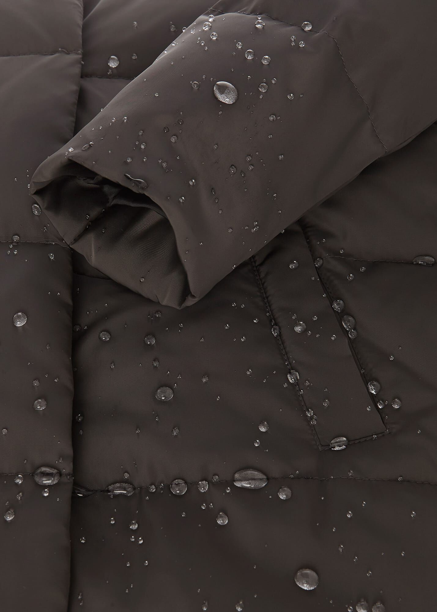 Short Heather Water Resistant Puffer Jacket