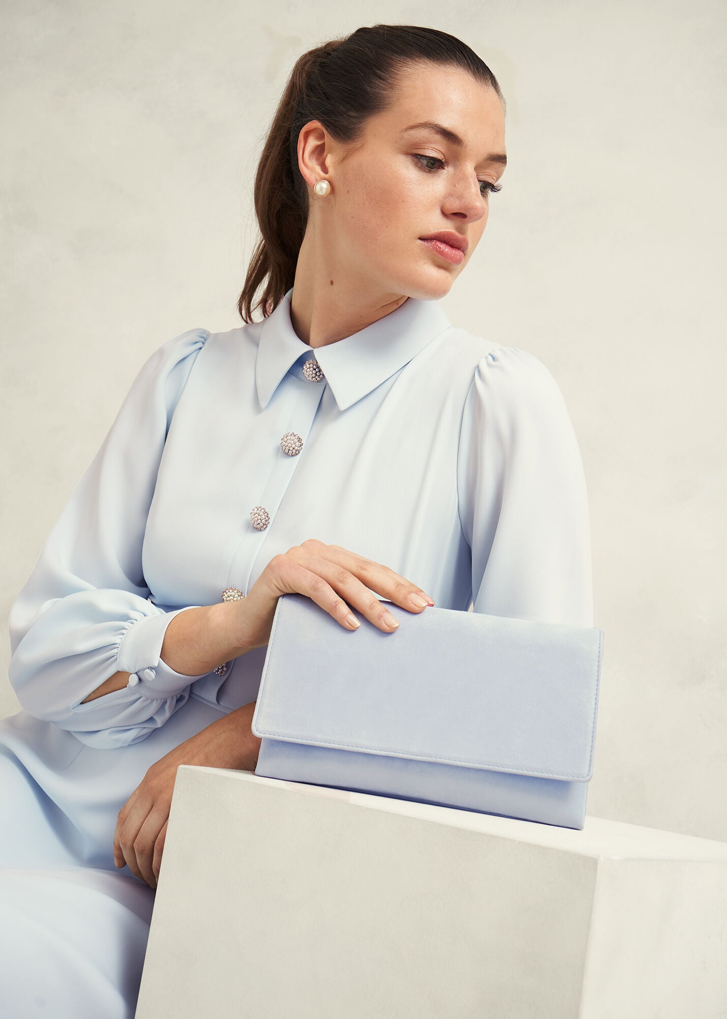Renata Suede Clutch