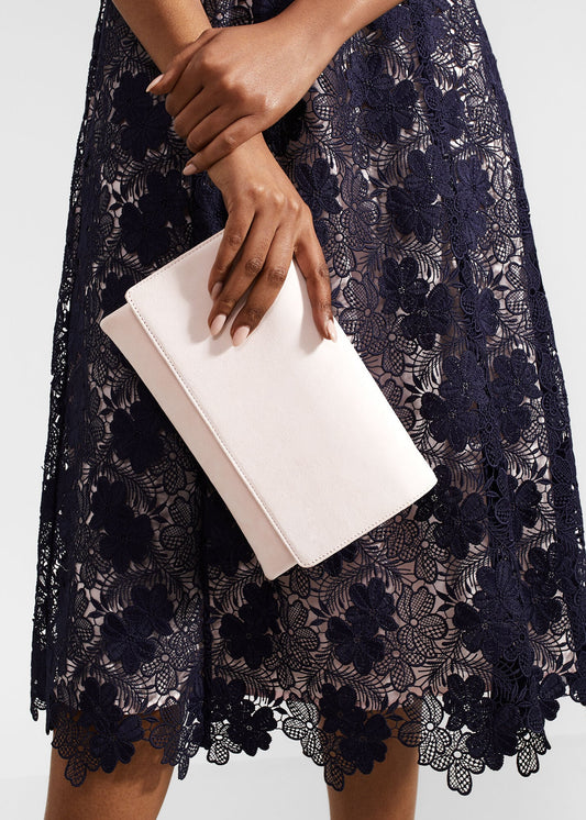 Renata Suede Clutch Bag