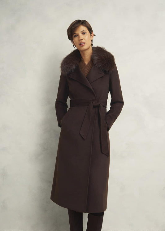 Livia Wool Coat With Faux Fur